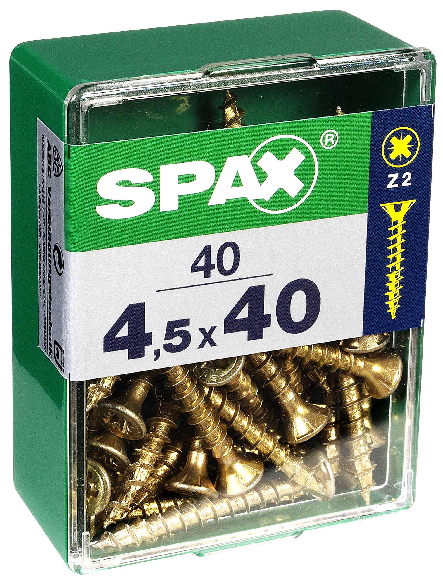 40 Tornillo para madera SPAX pozidriv con cabeza avellanada, ø 4.5 x L. 40 mm - 5