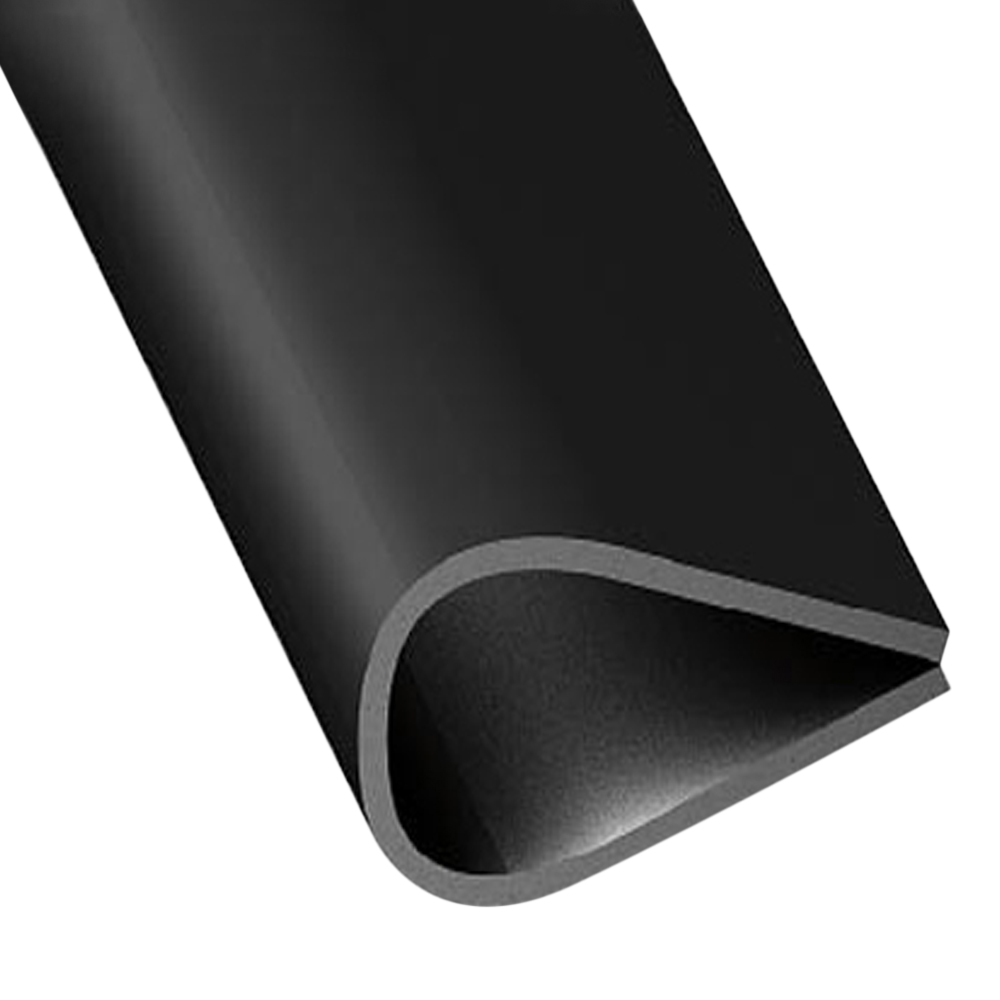 Perfil forma en u de pvc negro, alt.0.8 x an.1.5 x l.200 cm