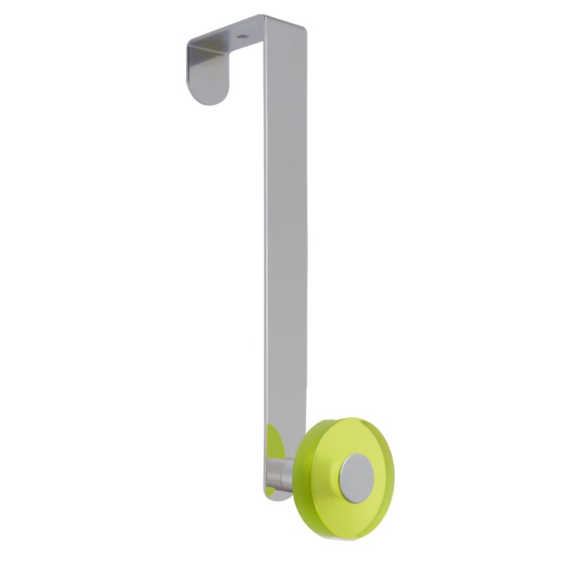 Colgador para puerta en cromado con pomo verde