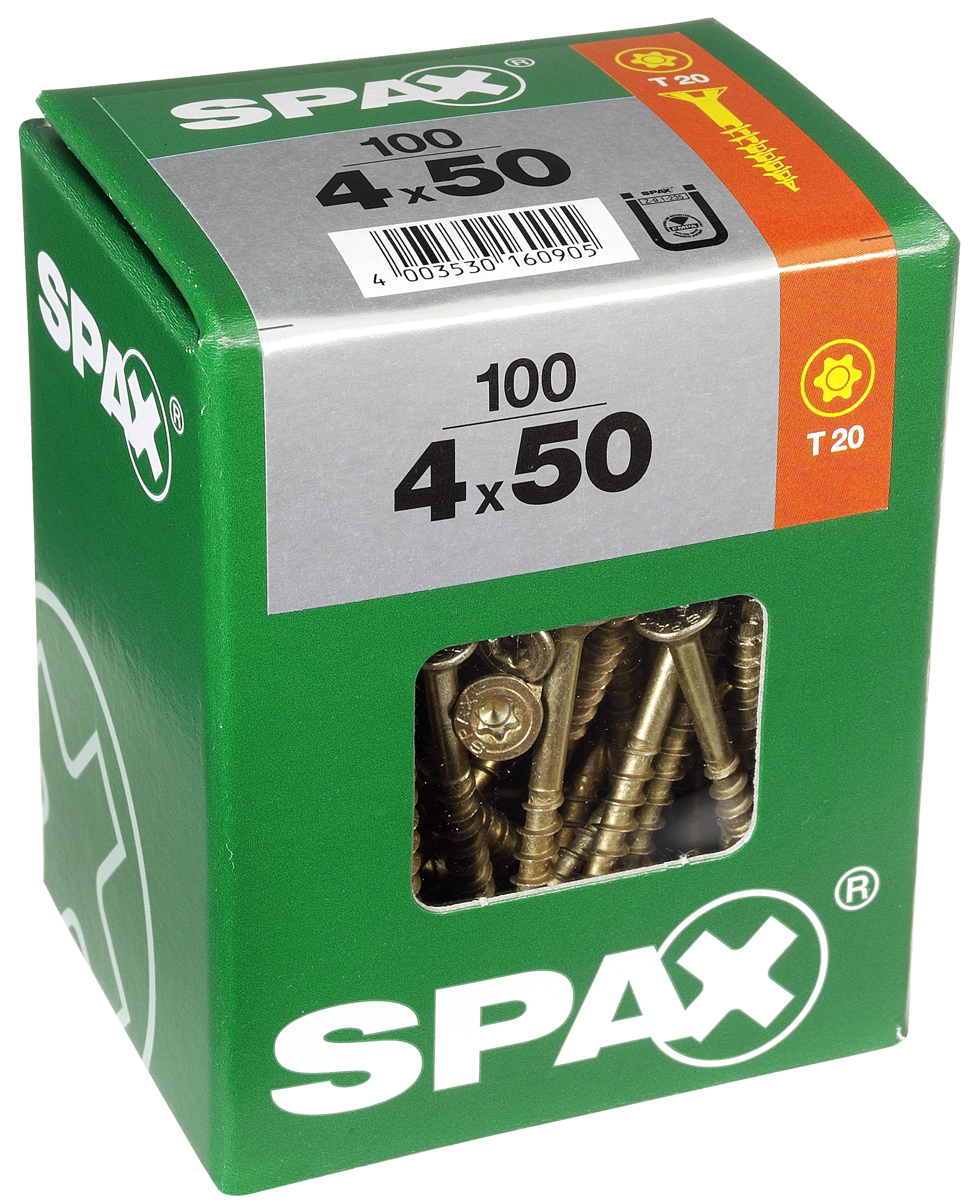 100 tornillo SPAX t-star+ con cabeza fresada, ø 4mm y 50 mm - 6