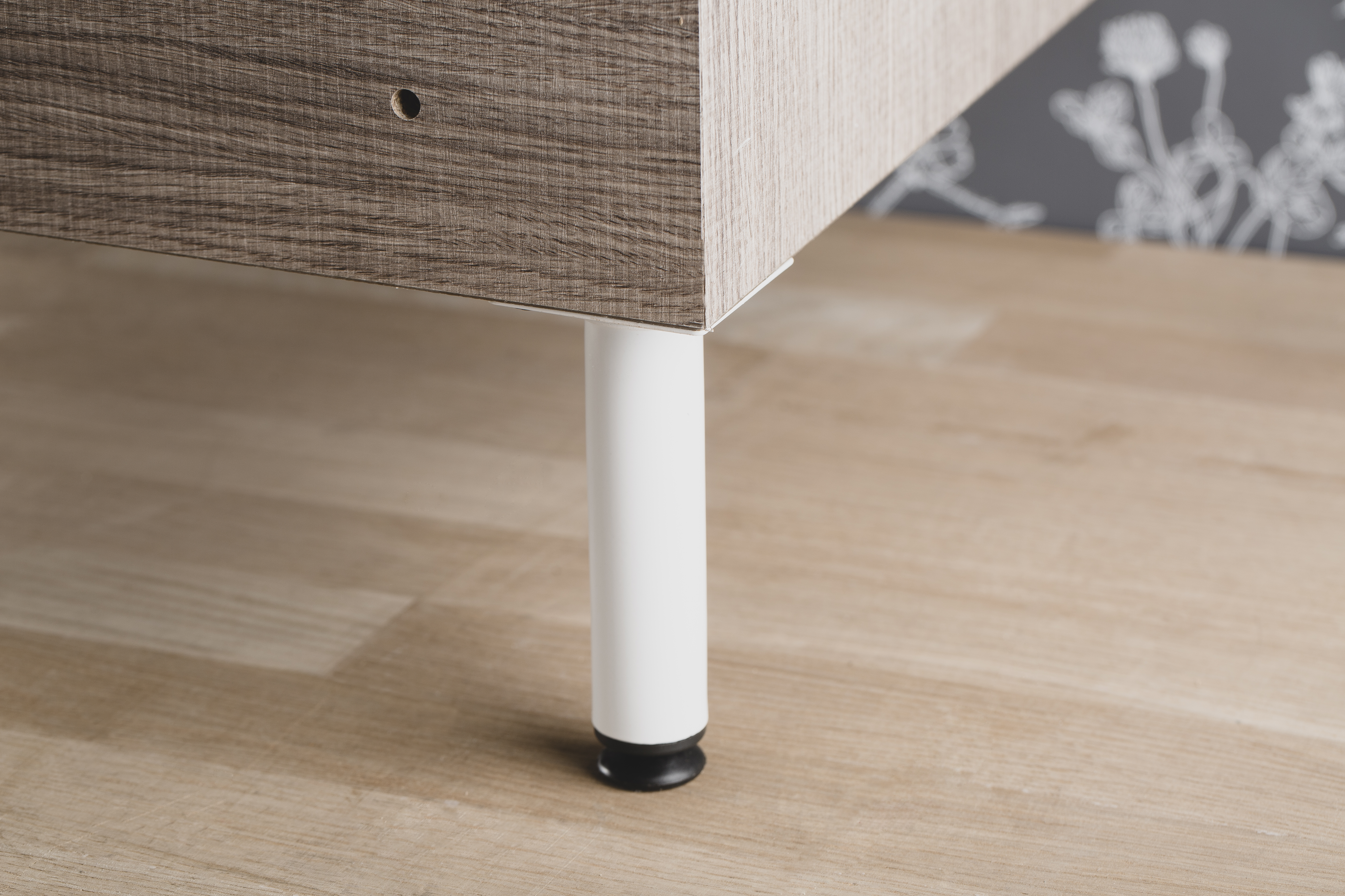 4 pés de móvel AÇO 30X150MM BRANCO - 3