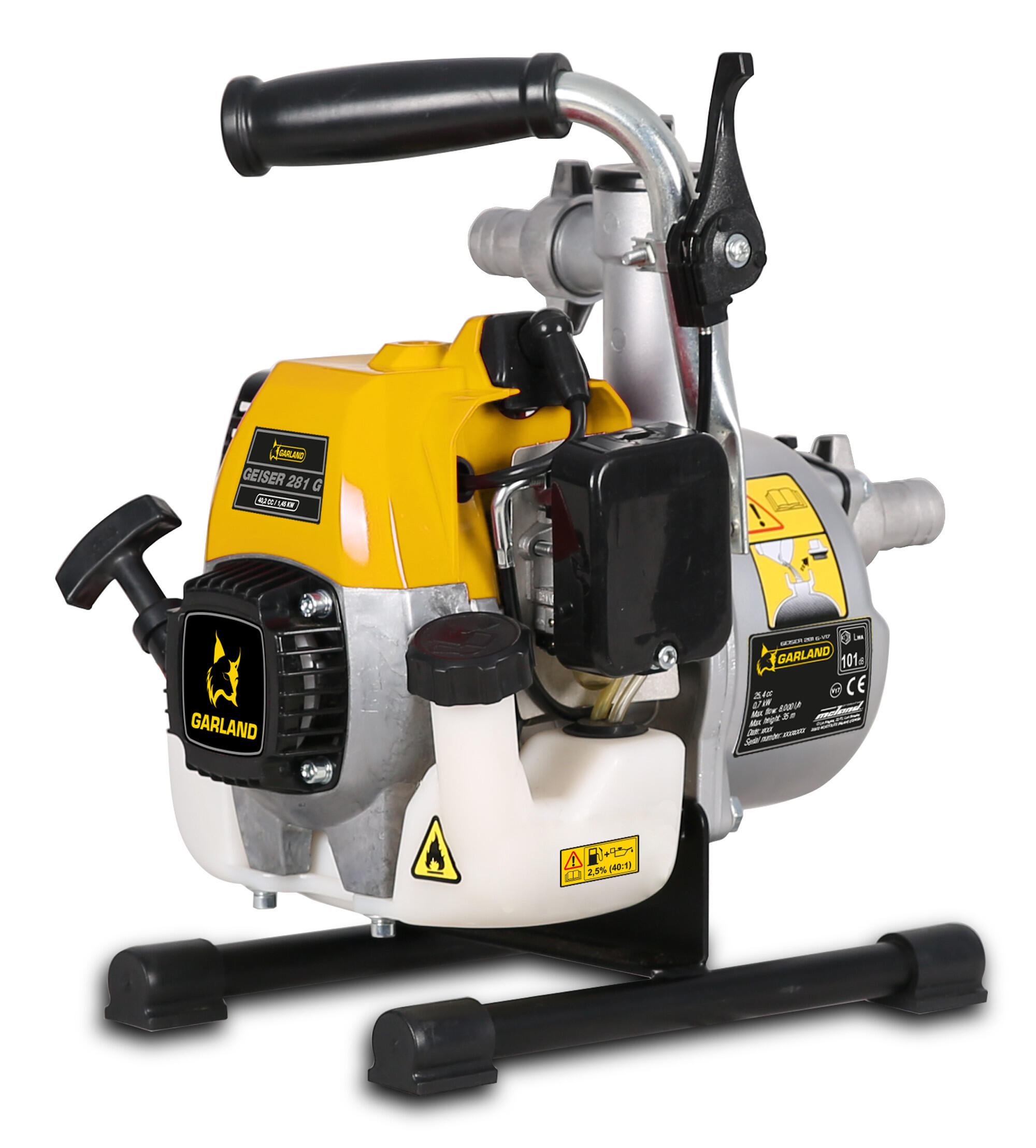 Motobomba garland de 0.9 cv de potencia y 7.000 l/h de caudal máximo
