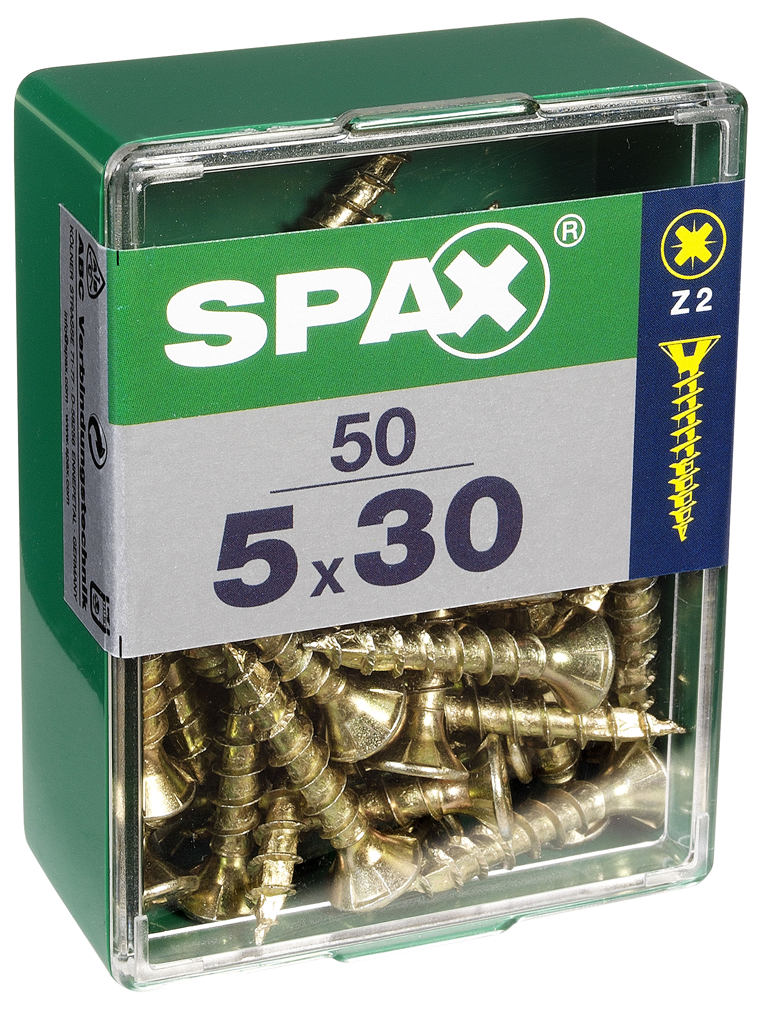 25 Tornillo para madera SPAX pozidriv con cabeza avellanada, ø 5 x L. 40 mm - 5