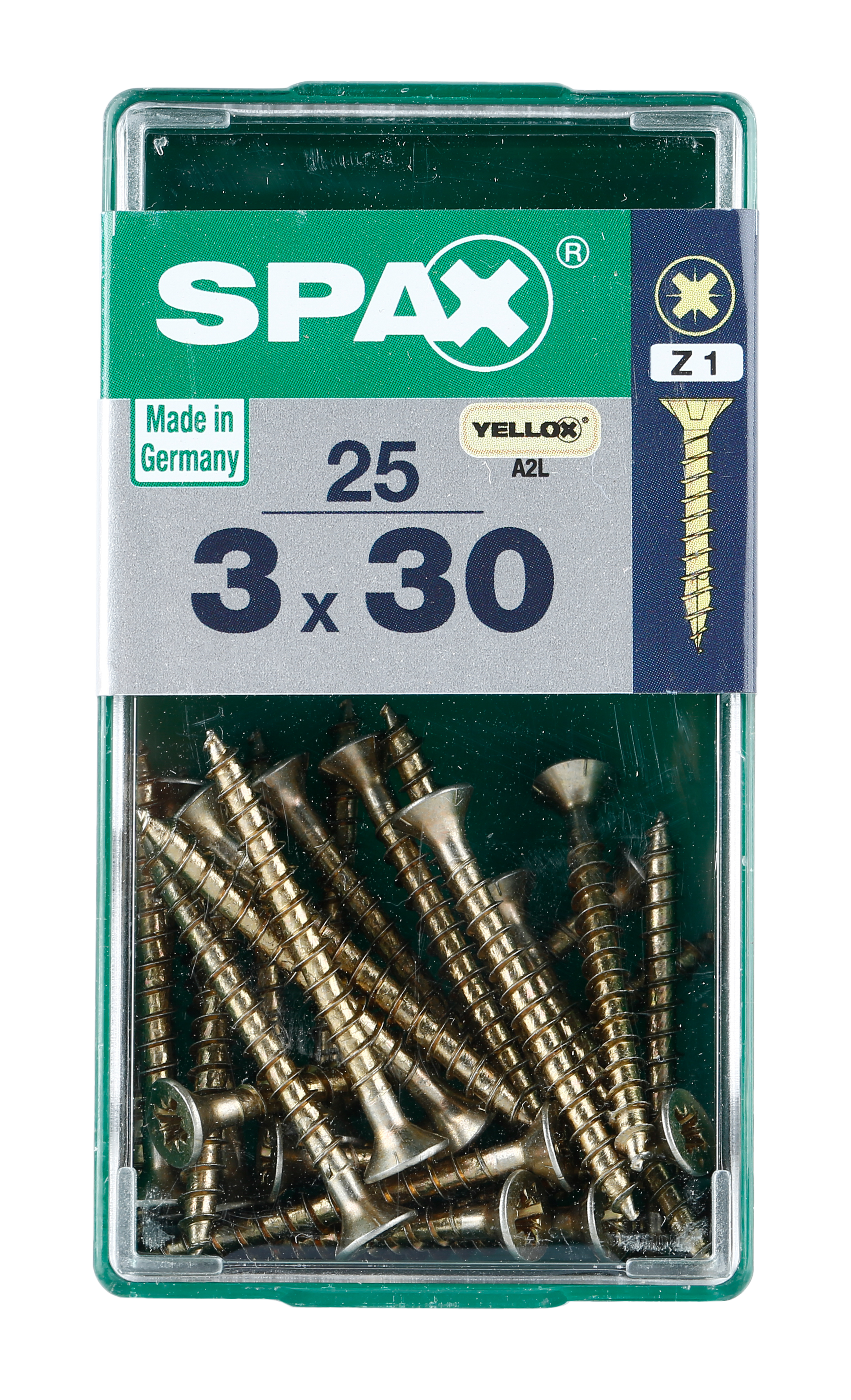 25 Tornillo para madera SPAX pozidriv con cabeza avellanada, ø 3 x L. 30 mm - 5
