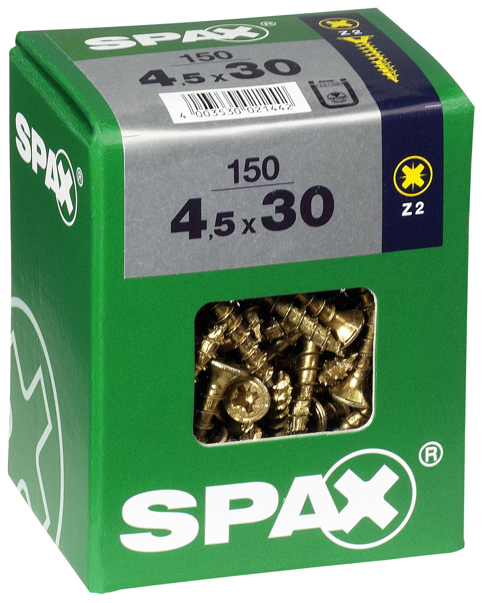 150 Tornillo para madera SPAX pozidriv con cabeza avellanada, ø 4.5 x L. 30 mm - 6