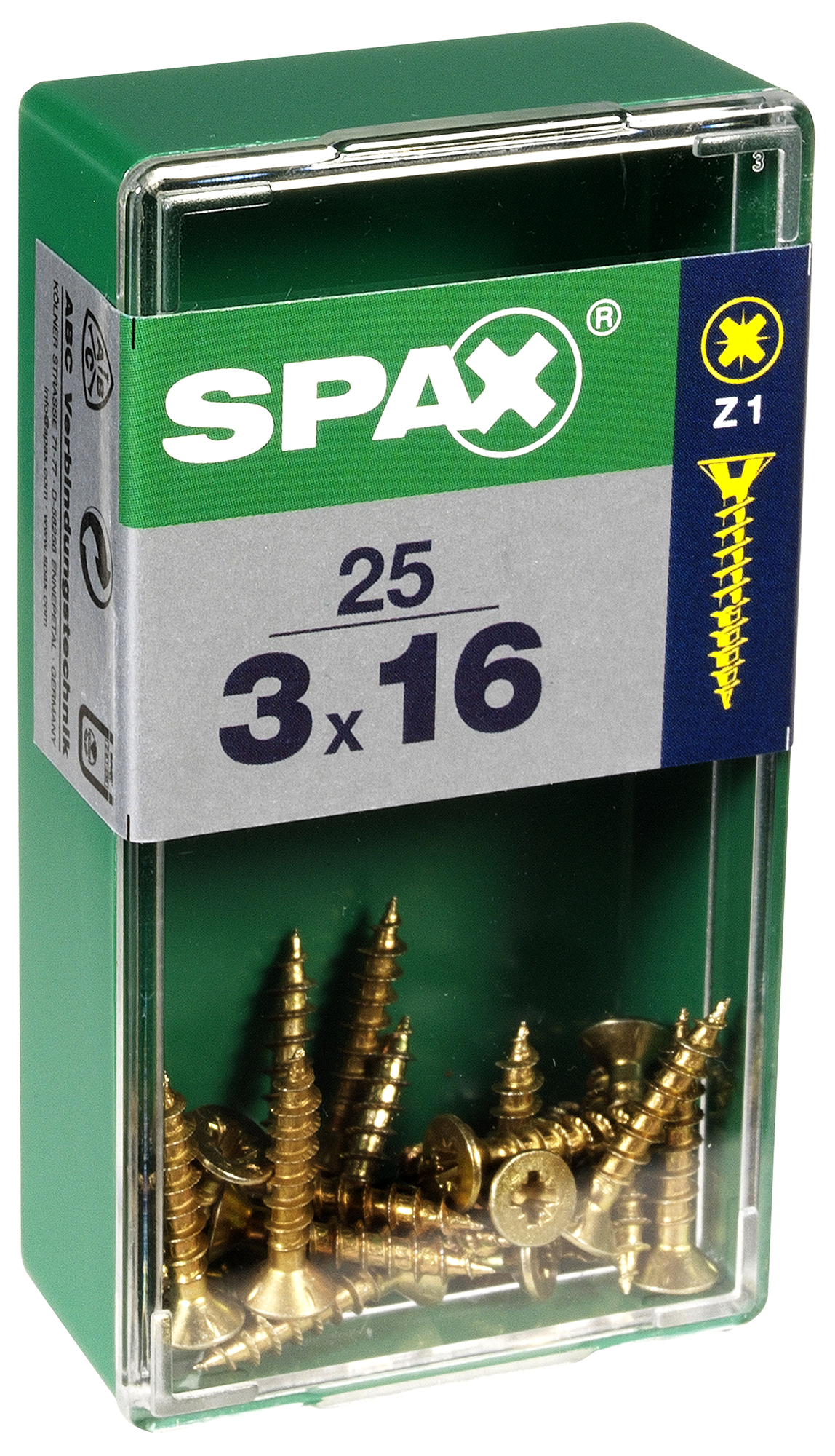 25 Tornillo para madera SPAX pozidriv con cabeza avellanada, ø 3 x L. 35 mm - 5