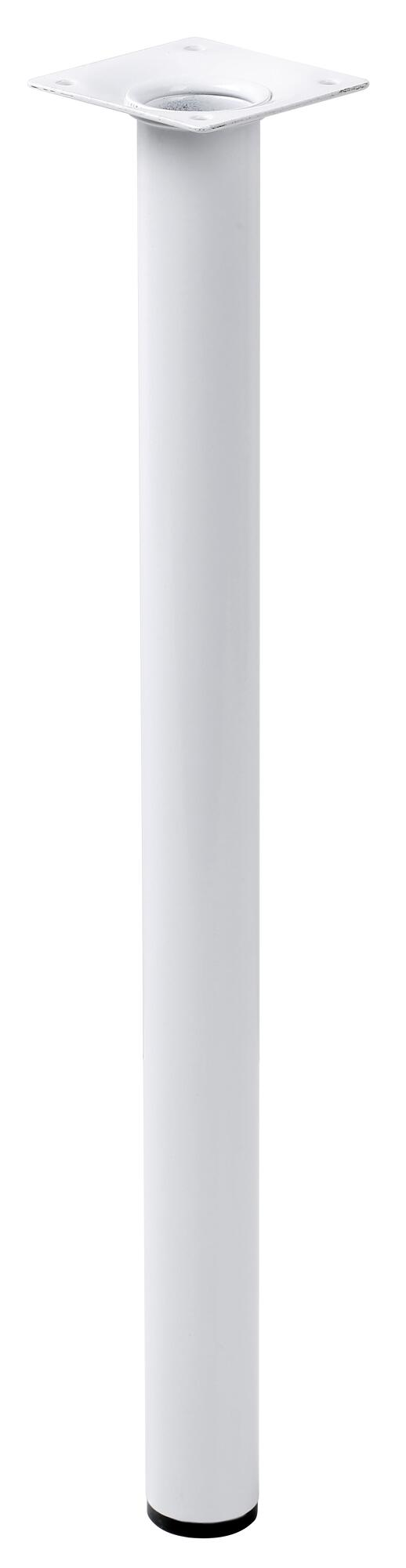 Pata fija de acero para mesa de centro/banco 40 cm color blanco