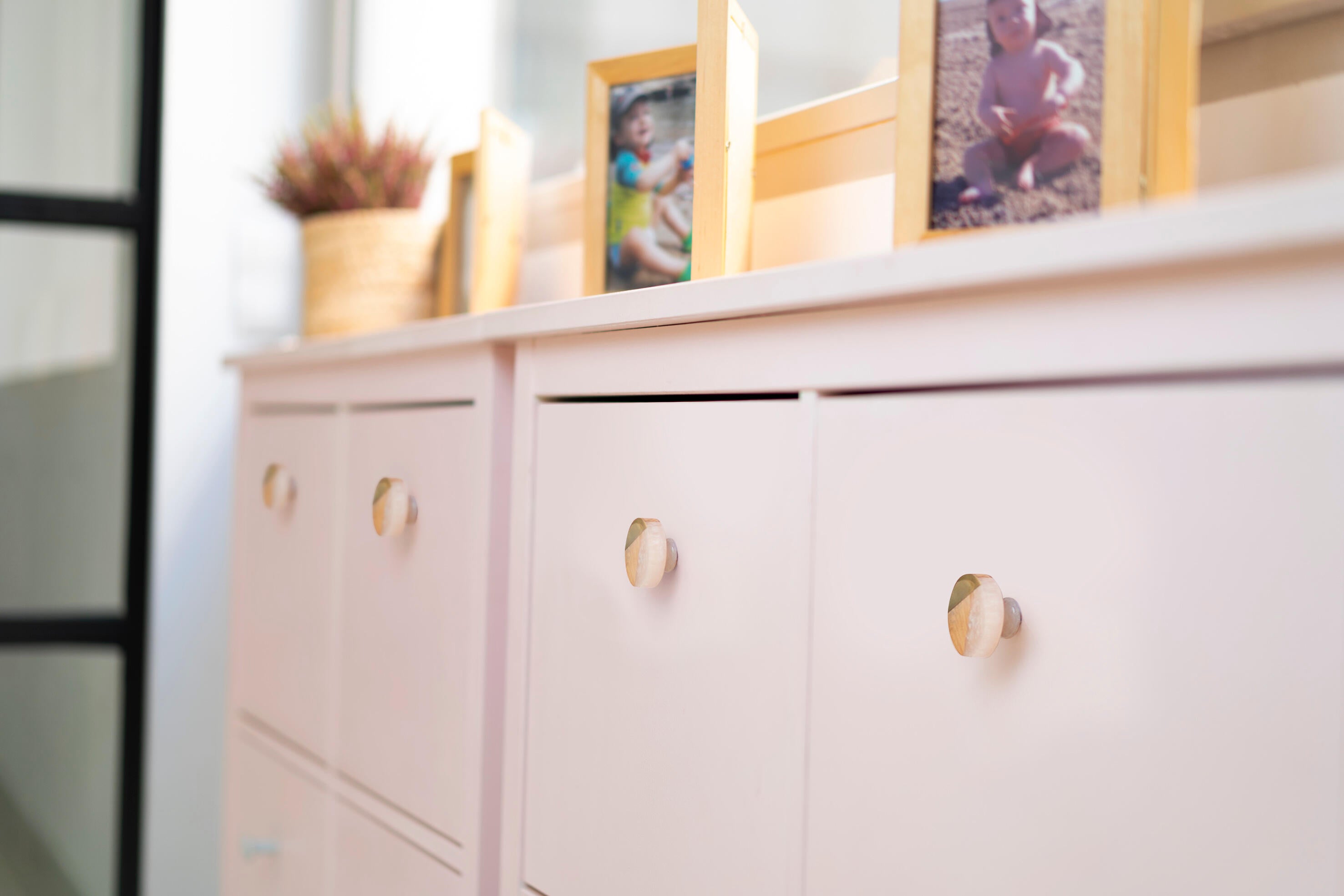 Puxador para móvel Nesu redondo madeira resina 40mm - 2