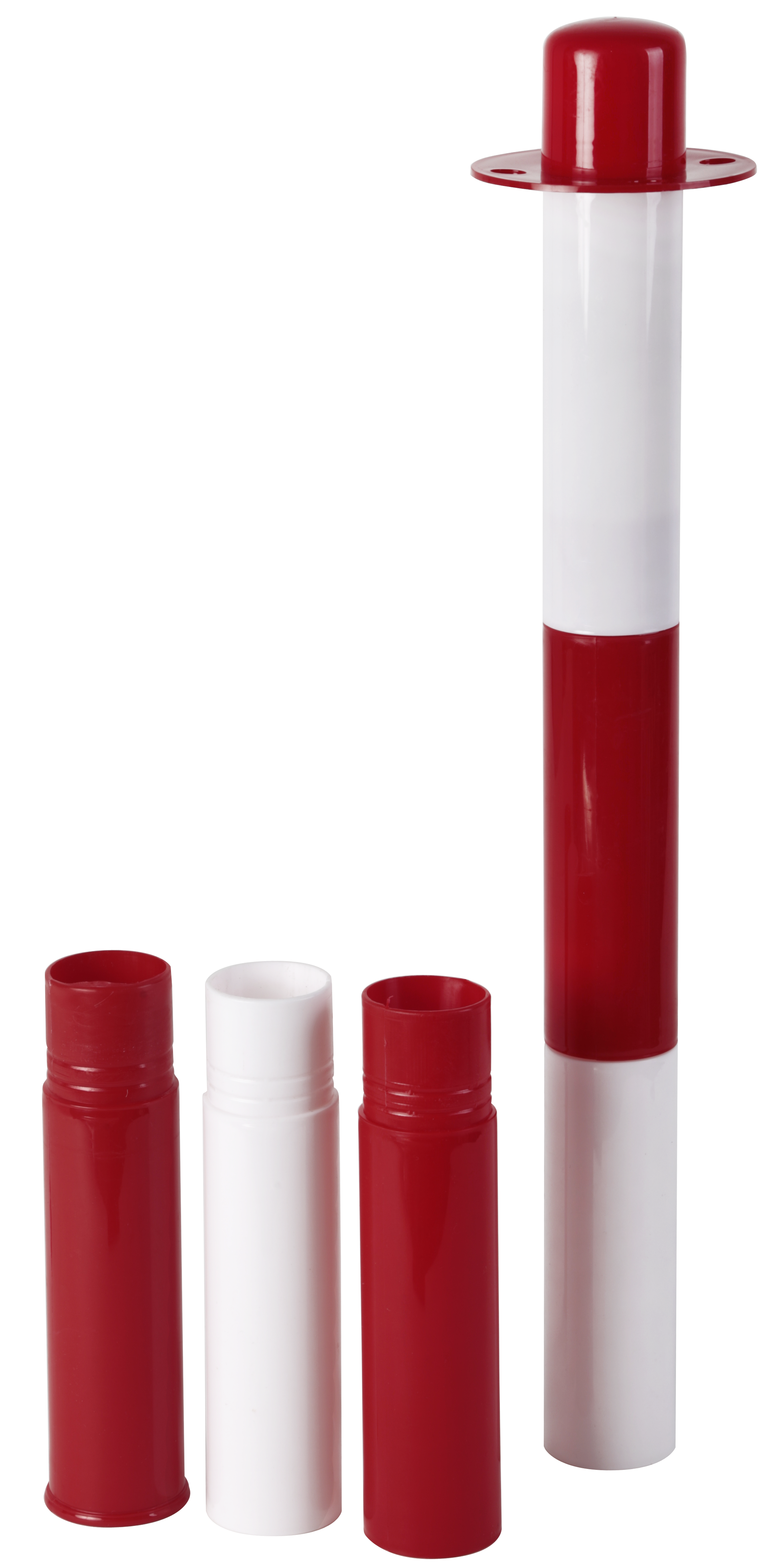 Poste rellenable rojo y blanco