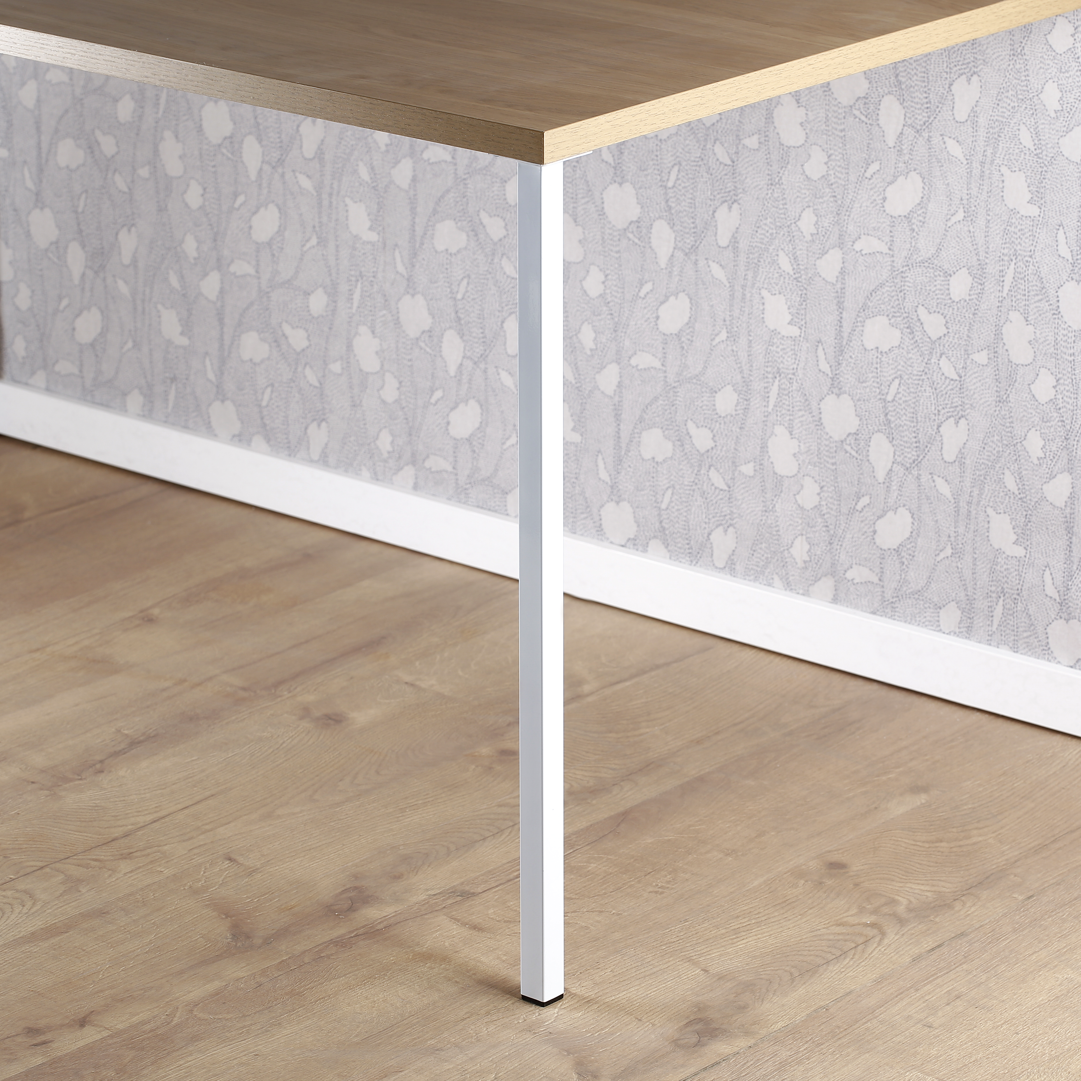 Pata para mesa o escritorio de acero color blanco altura 70 cm - 4