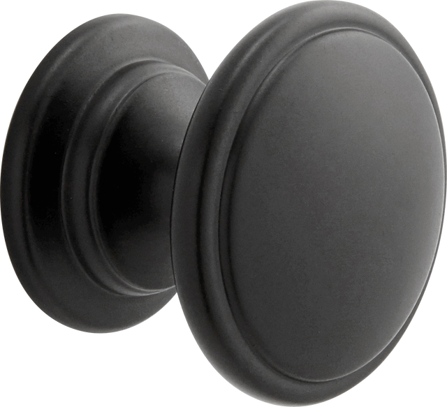 2 puxadores para móvel INSPIRE AUDRIC ZAMAK MATE PRETO D30,5MM