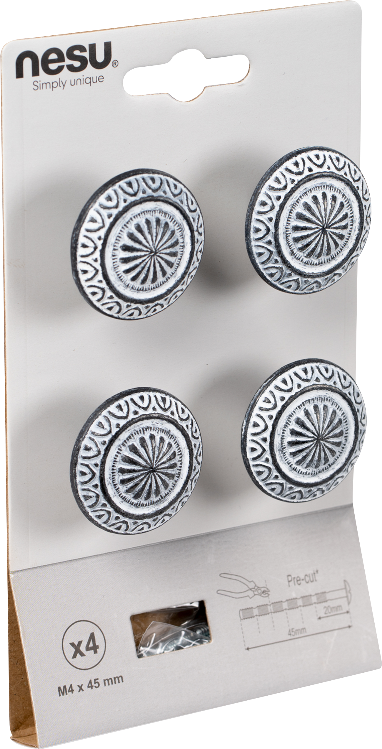 4 Puxadores para móvel óxido preto 34 mm Nesu - 4