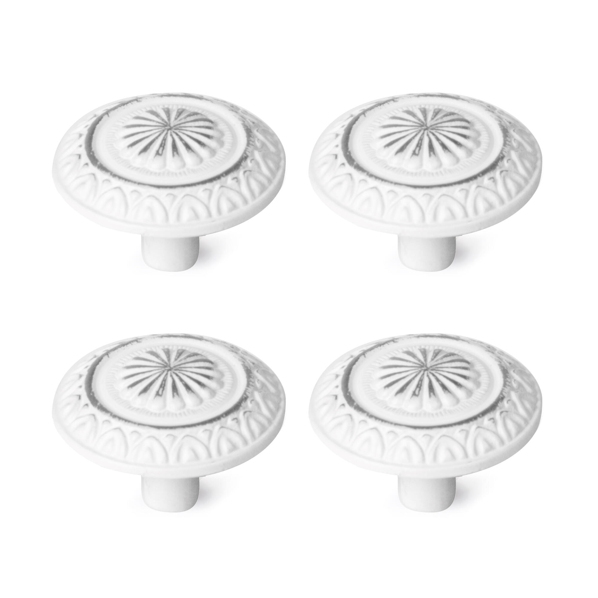 4 Puxadores para móvel zamak branco 34 mm Nesu - 2