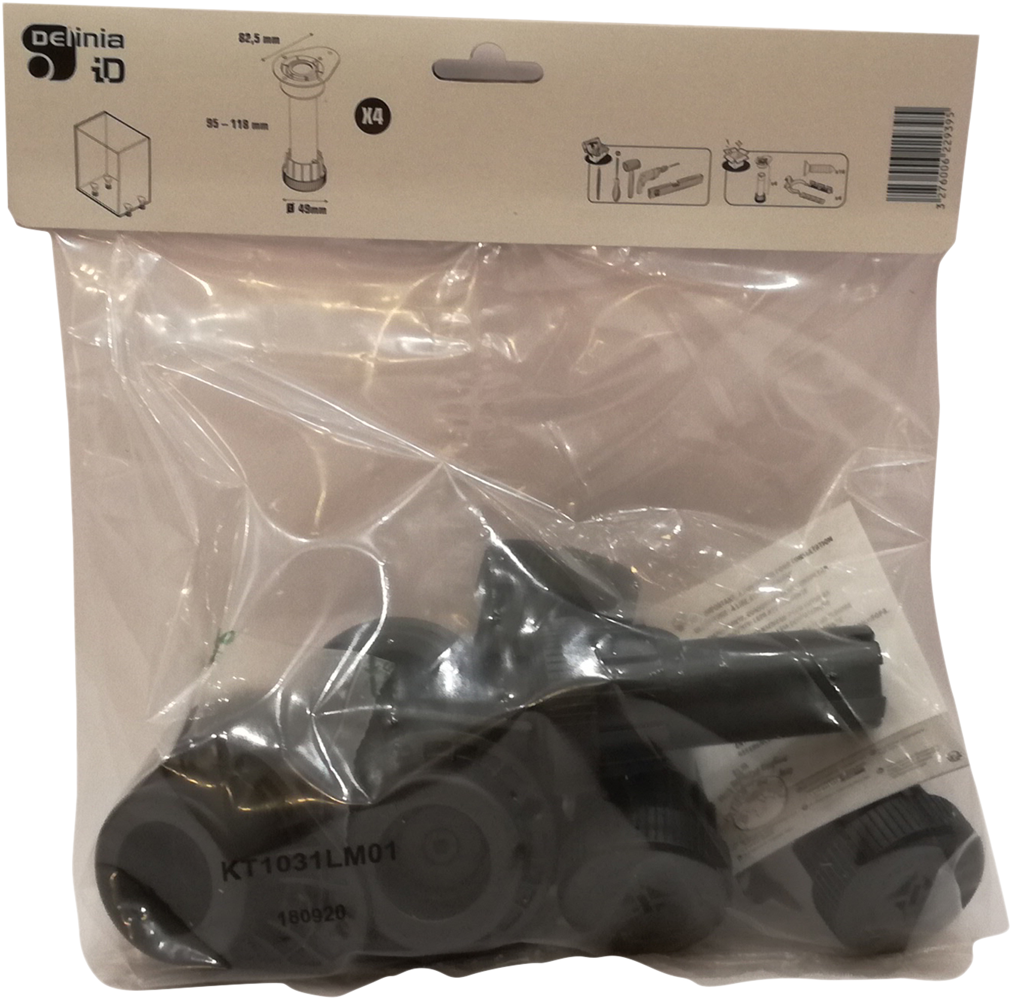 Pés reguláveis DELINIA 4 UNIDADES 9,8 A11,8 CM - 8