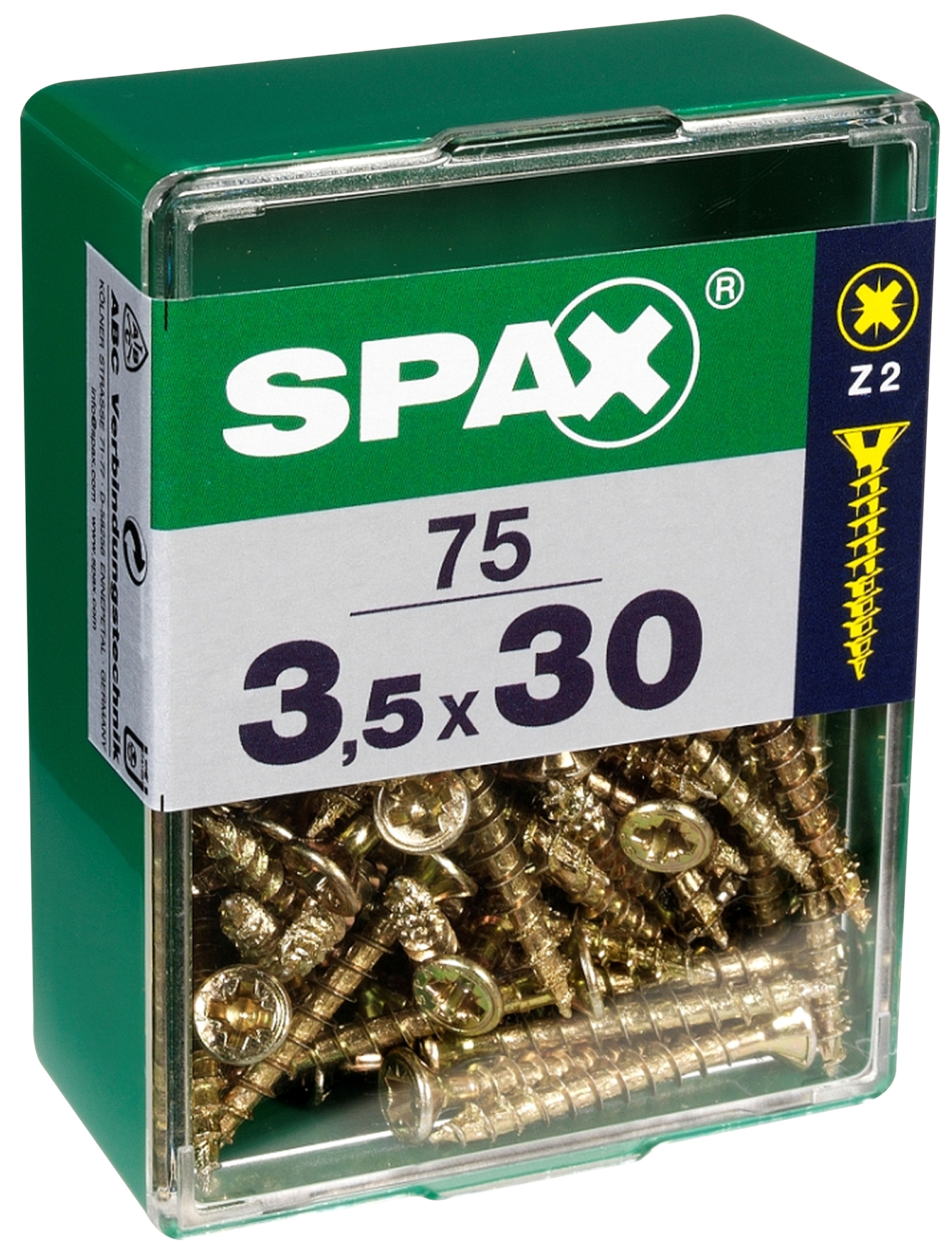 75 Tornillo para madera SPAX pozidriv con cabeza avellanada, ø 3.5 x L. 30 mm - 5