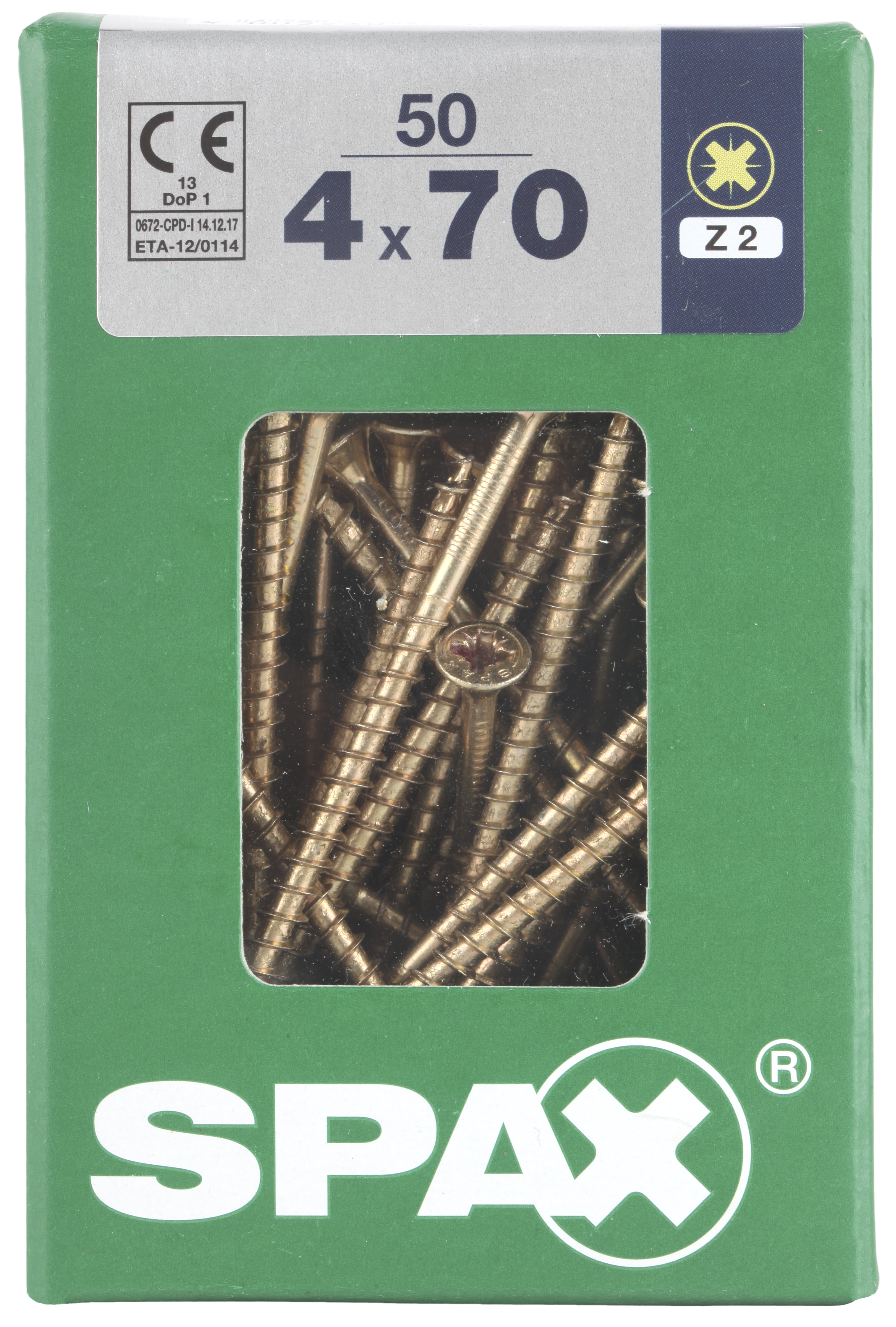 50 Tornillo para madera SPAX pozidriv con cabeza avellanada, ø 4 x L. 70 mm - 5