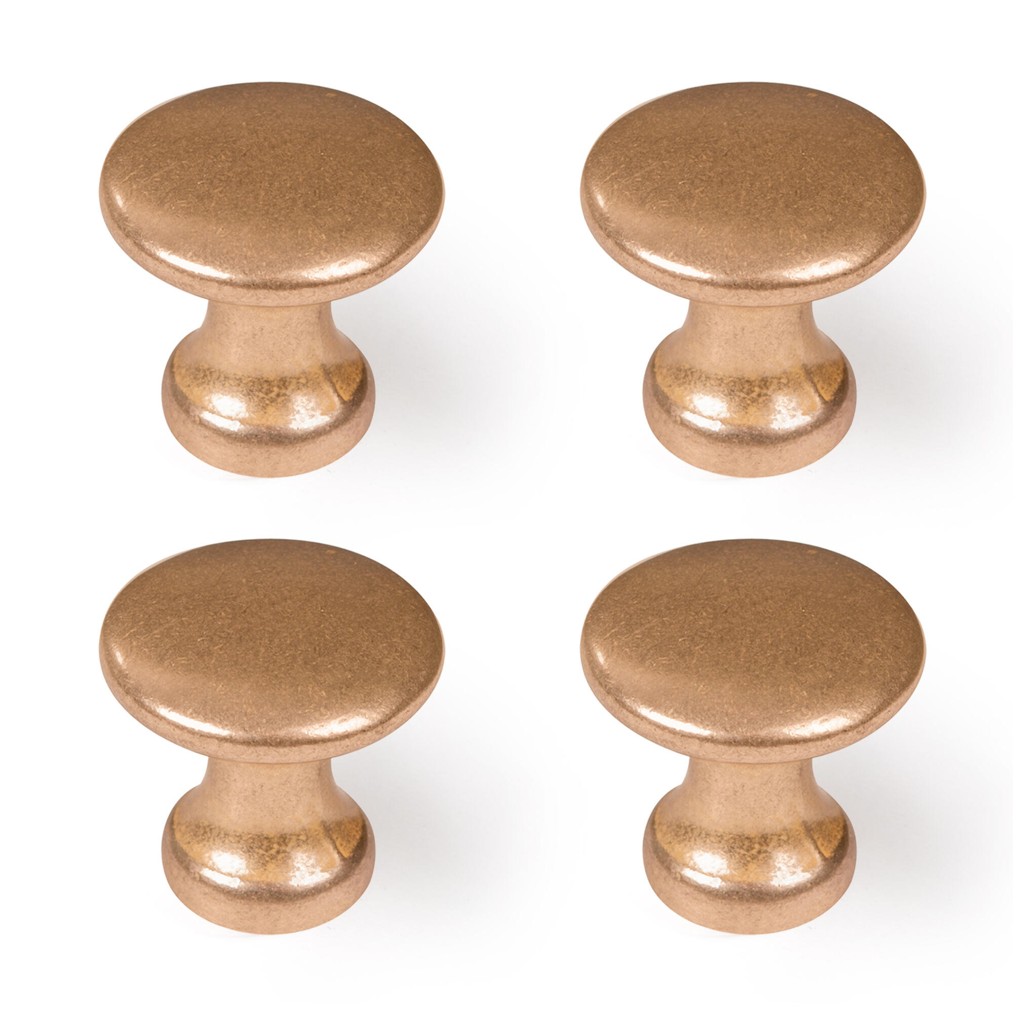 4 pomo de mueble redondo zamak oro ø 25 mm