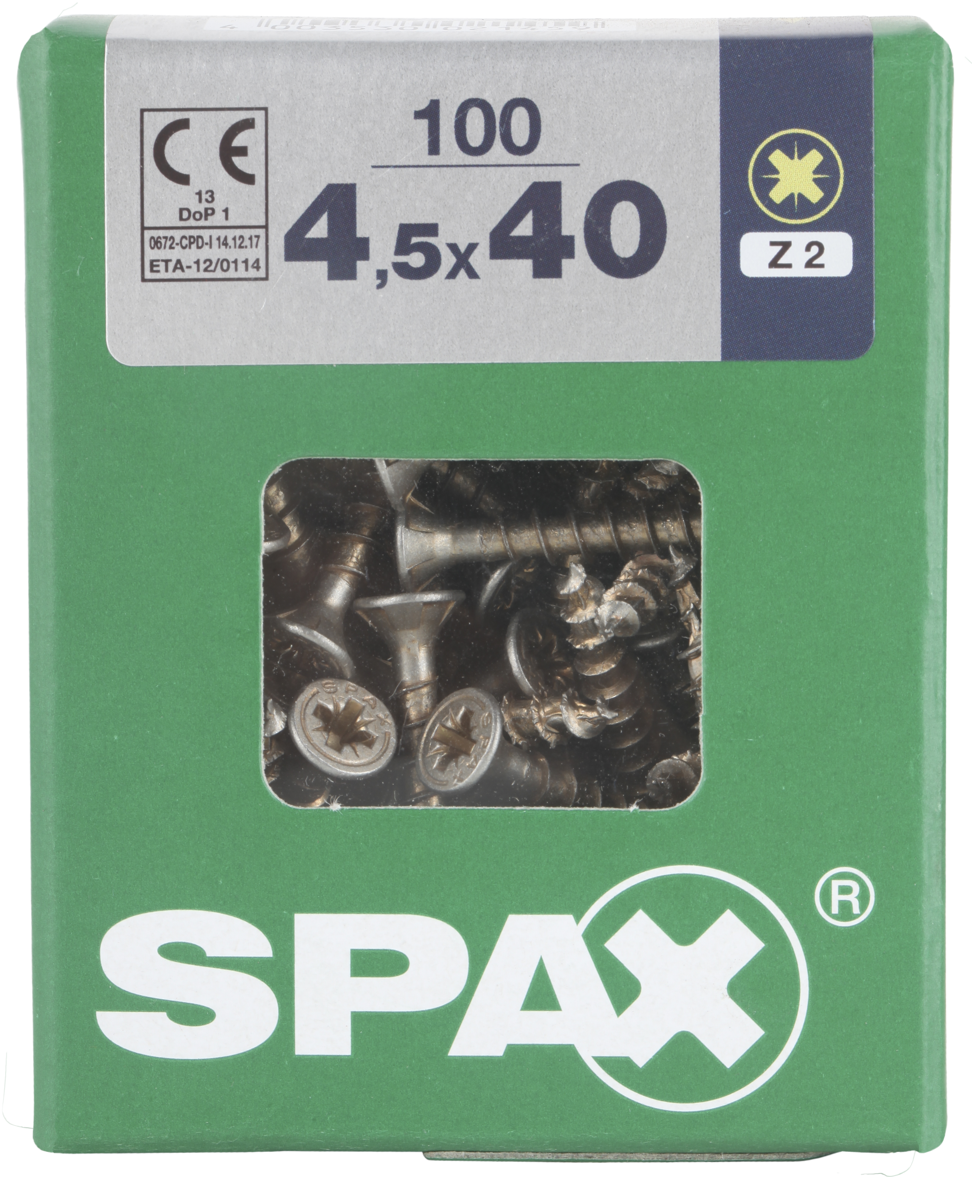 100 Tornillo para madera SPAX pozidriv con cabeza avellanada, ø 4.5 x L. 40 mm - 3