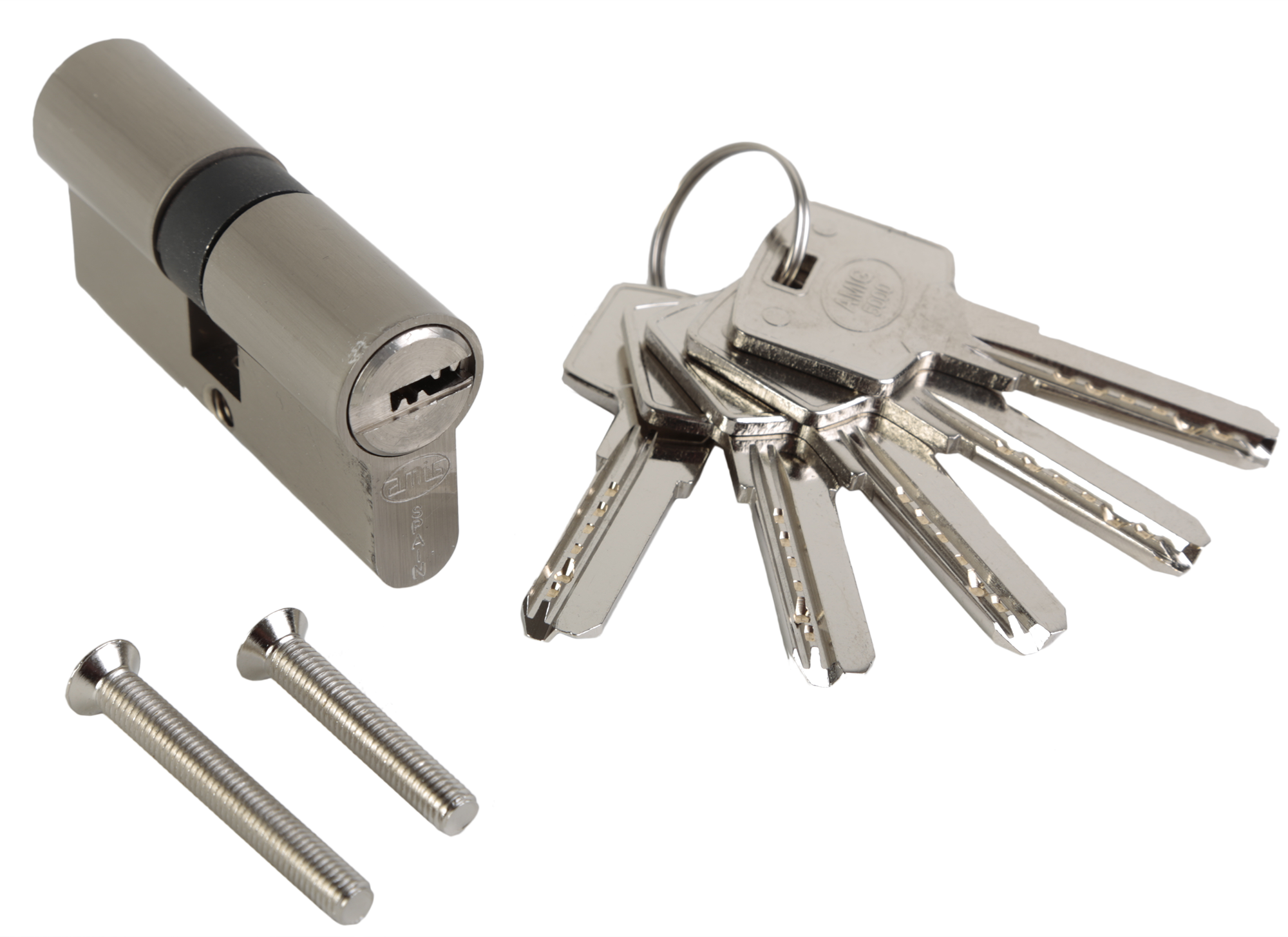 Bombin para cerradura de 30 + 30 mm leva 13,5 amig cromado