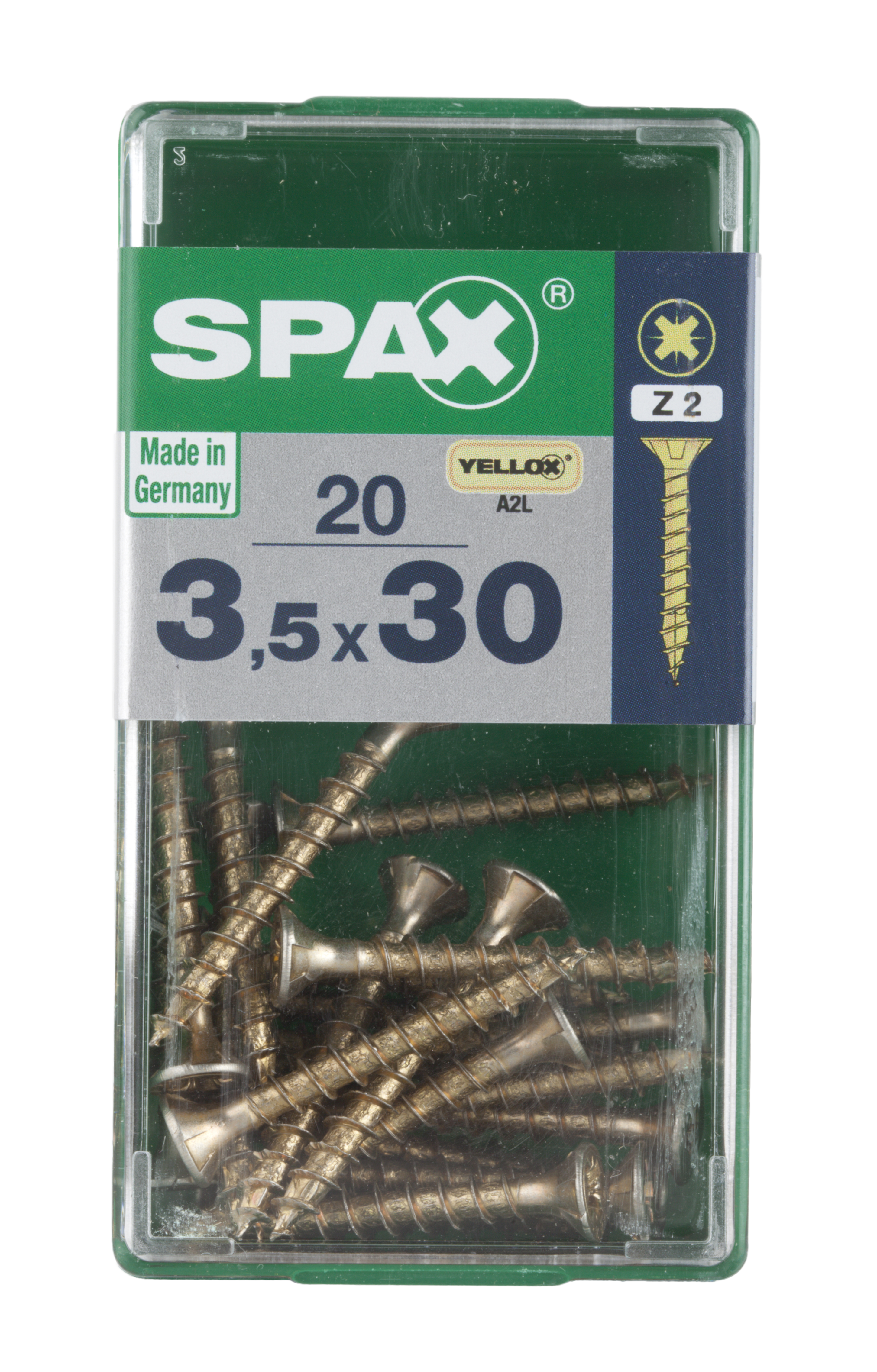 20 Tornillo para madera SPAX pozidriv con cabeza avellanada, ø 3.5 x L. 30 mm - 5