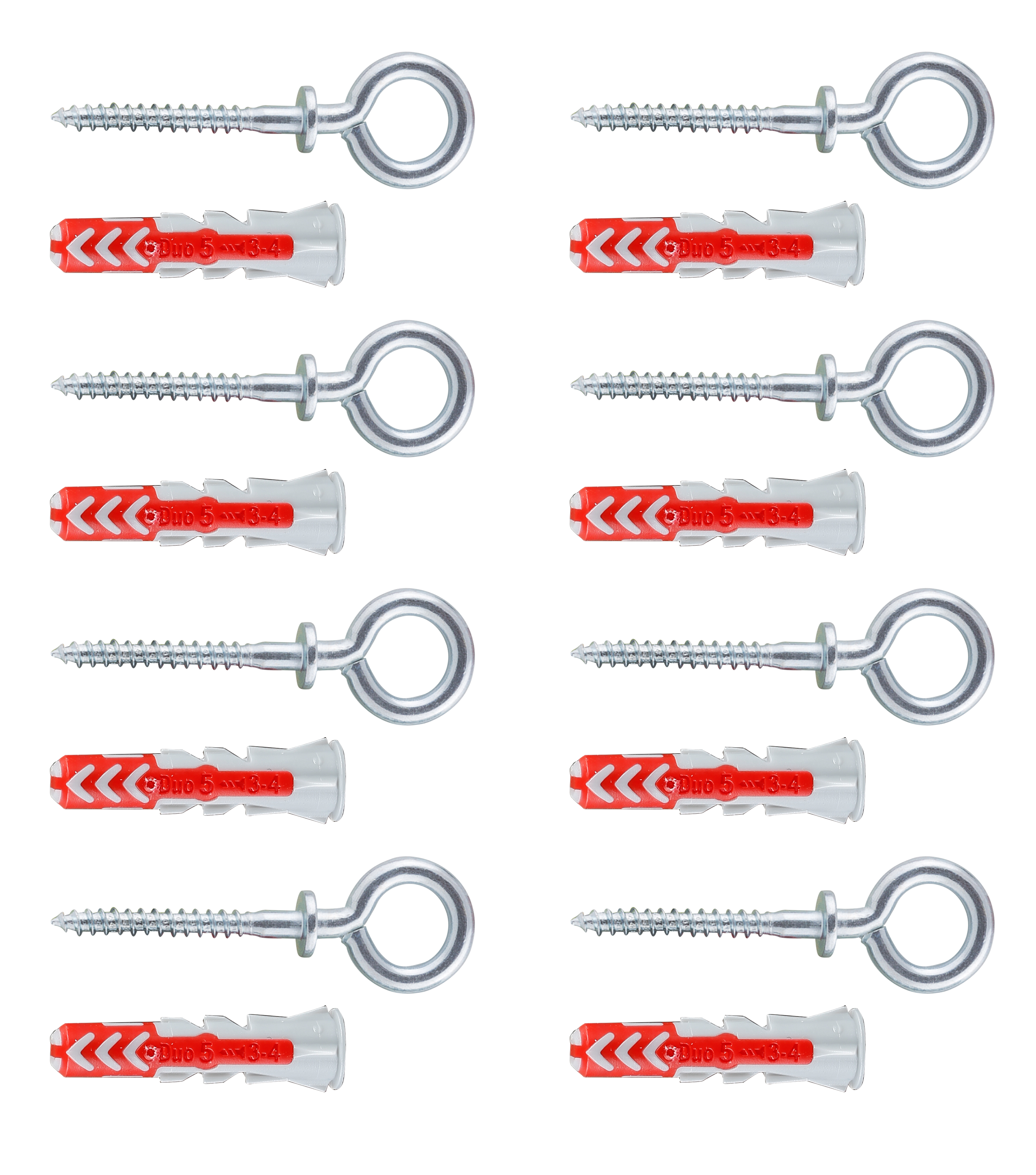 8 tacos + hermbrilla multimaterial FISCHER DUOPOWER, ø 5 x L. 25 mm - 2