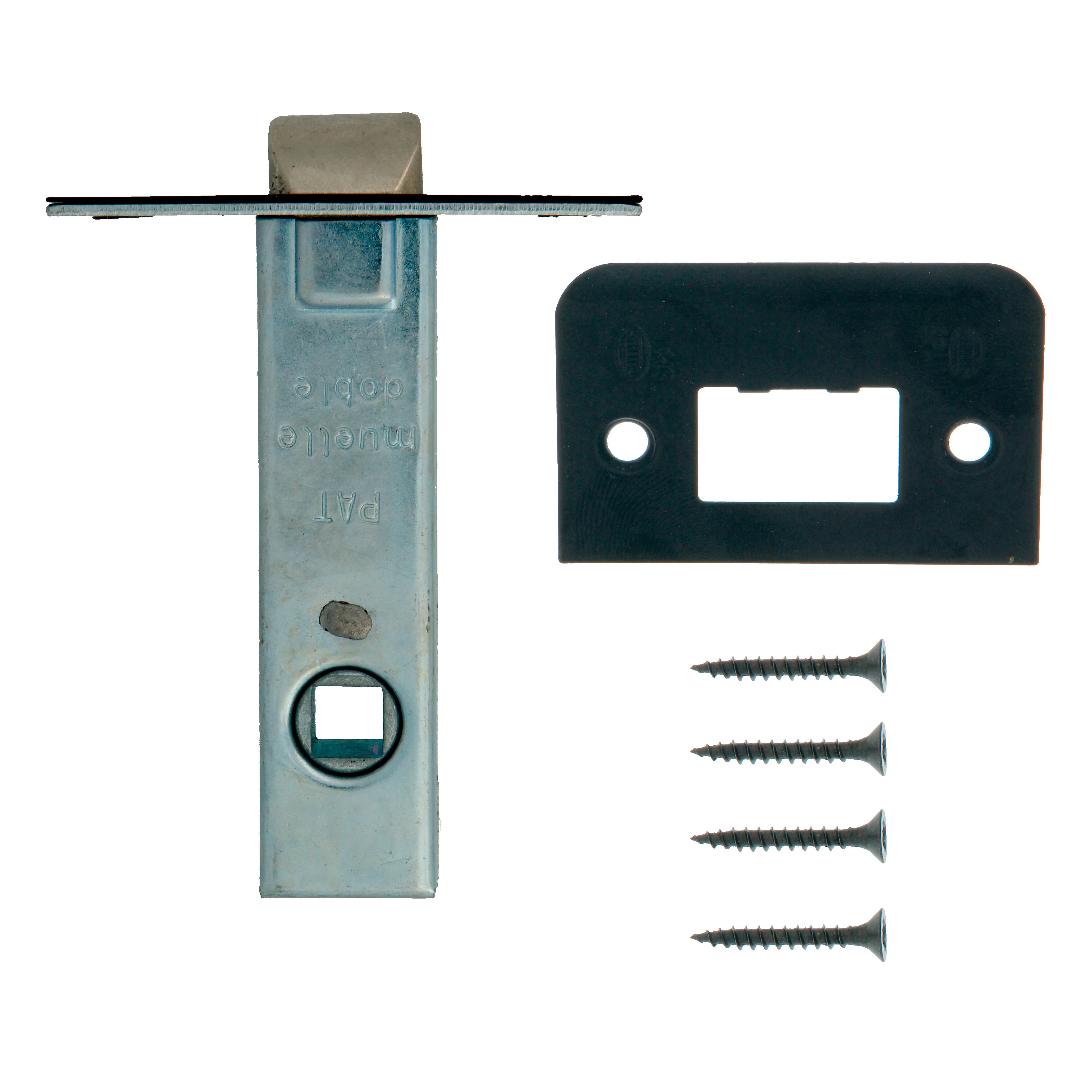 PICAPORTE TUBULAR 12 45MM CANTO CUADRADO ACERO NEGRO  - 3