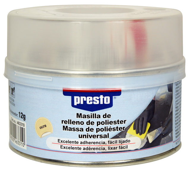 Massa reparação universal poliéster 500 g Presto