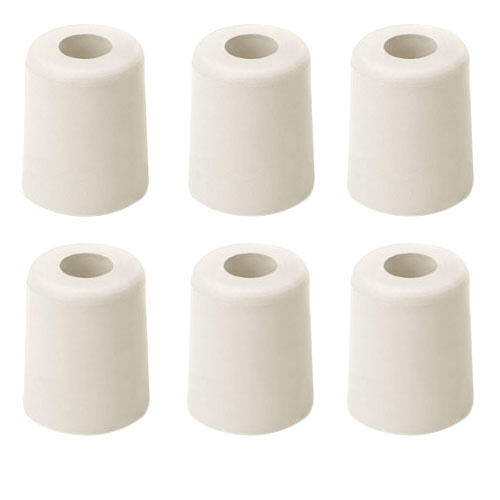 6 tope de puerta de atornillar inofix blanco , an.4x l.4 x h.3.5 cm