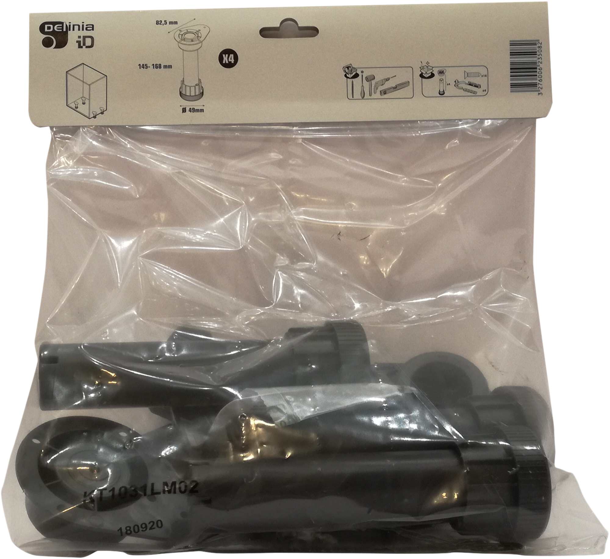 Pés reguláveis DELINIA 4 UNIDADES 14.5 A 16.8 CM - 7