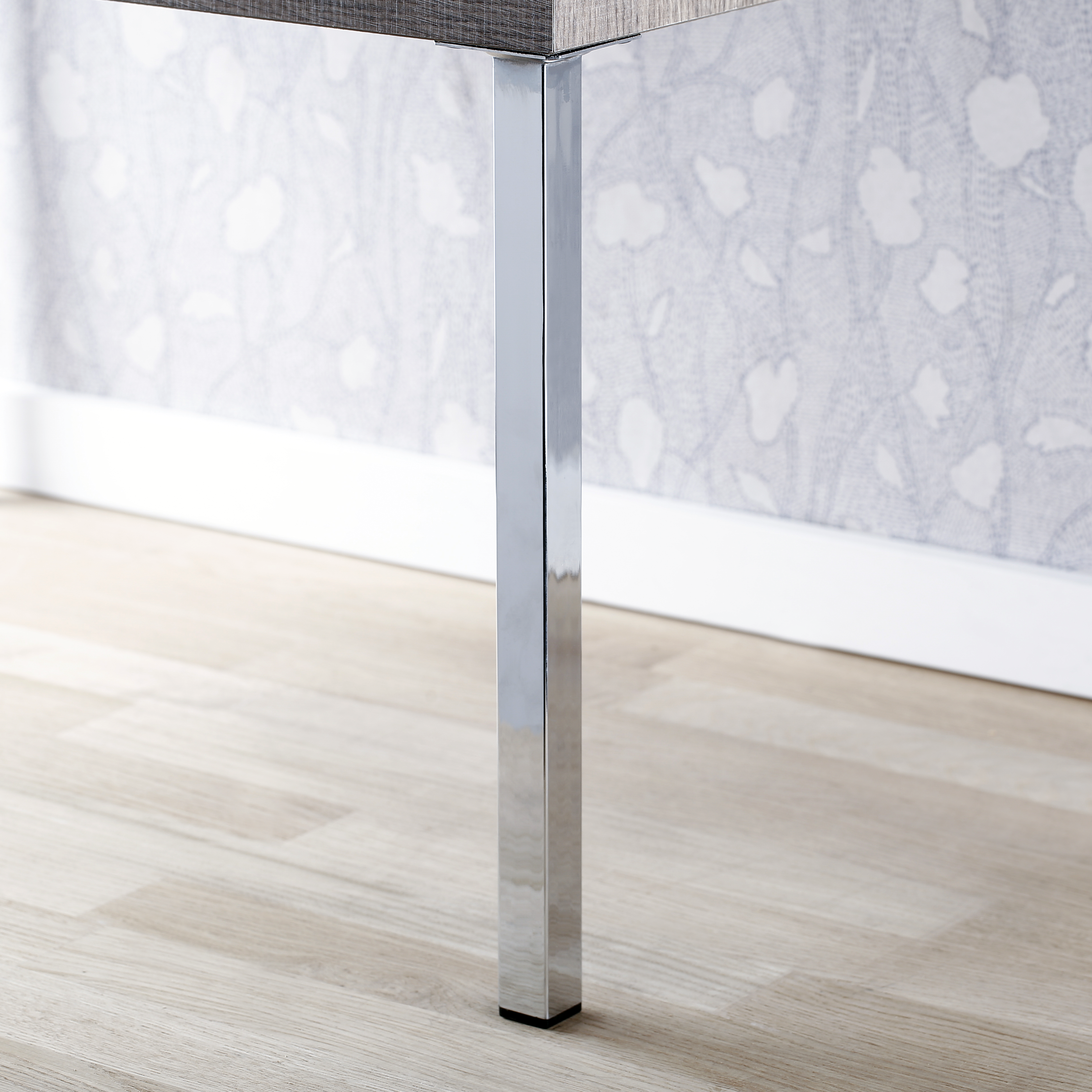 Pata para mesa de centro o banco de acero color cromo altura 40 cm - 3