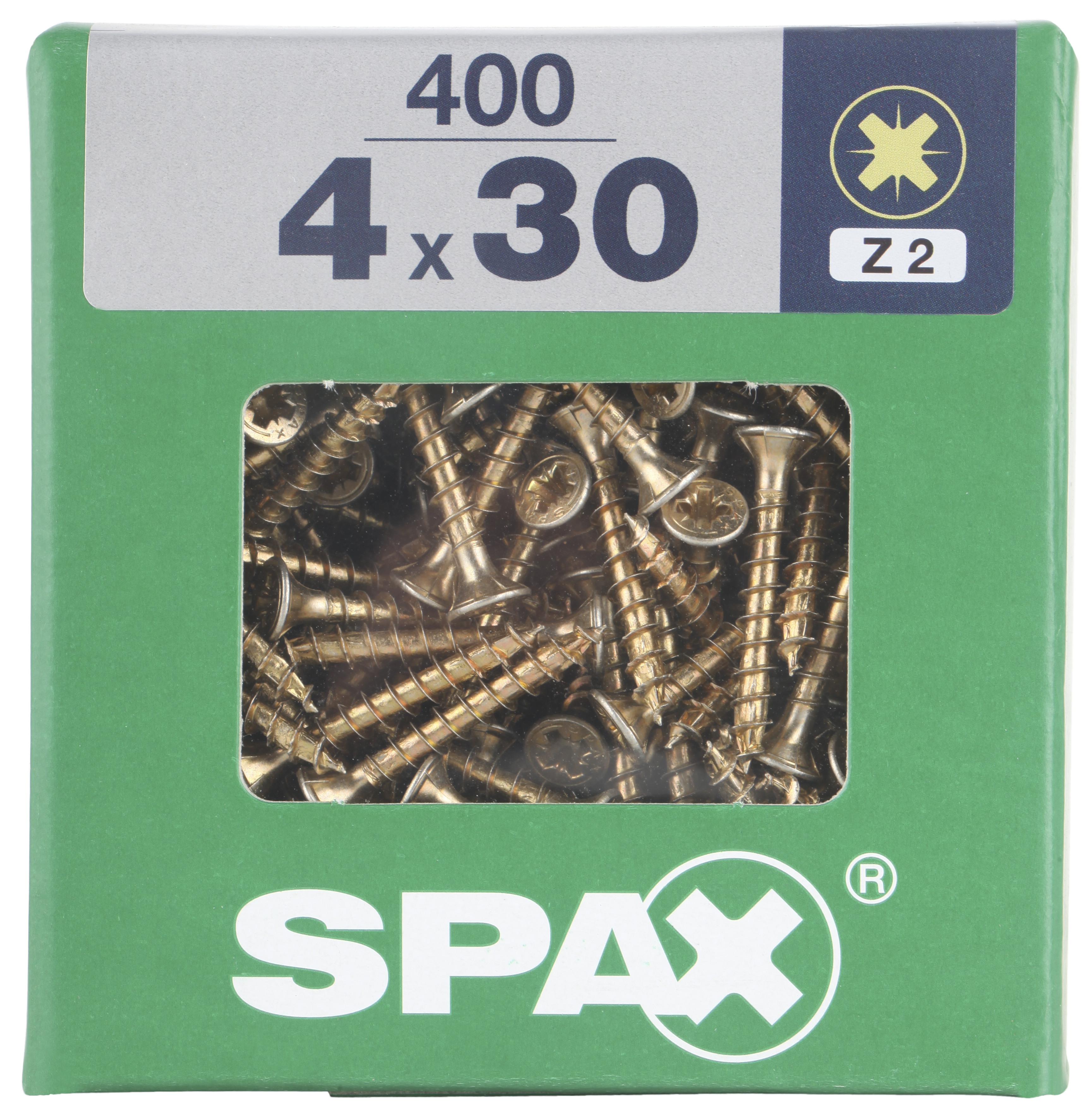 400 Tornillo para madera SPAX pozidriv con cabeza avellanada, ø 4 x L. 30 mm - 4