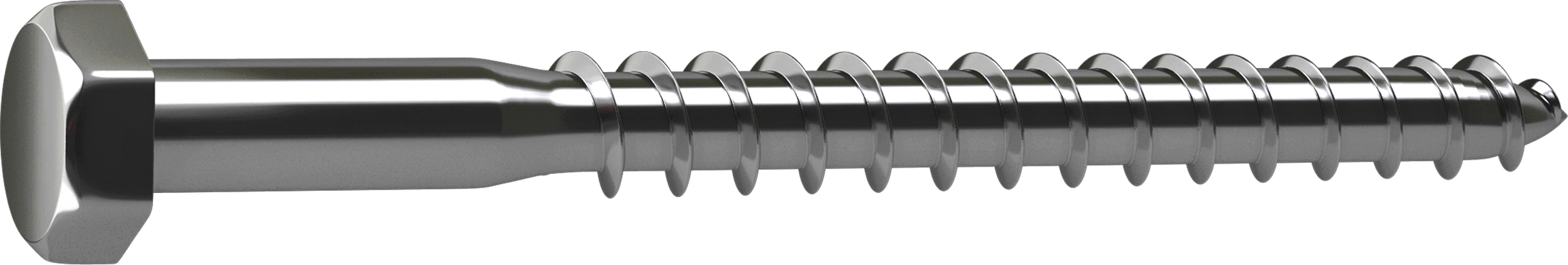 70 Parafusos STANDERS TIREFOND SEXTAVADO ZINCADO 5X30 - 3