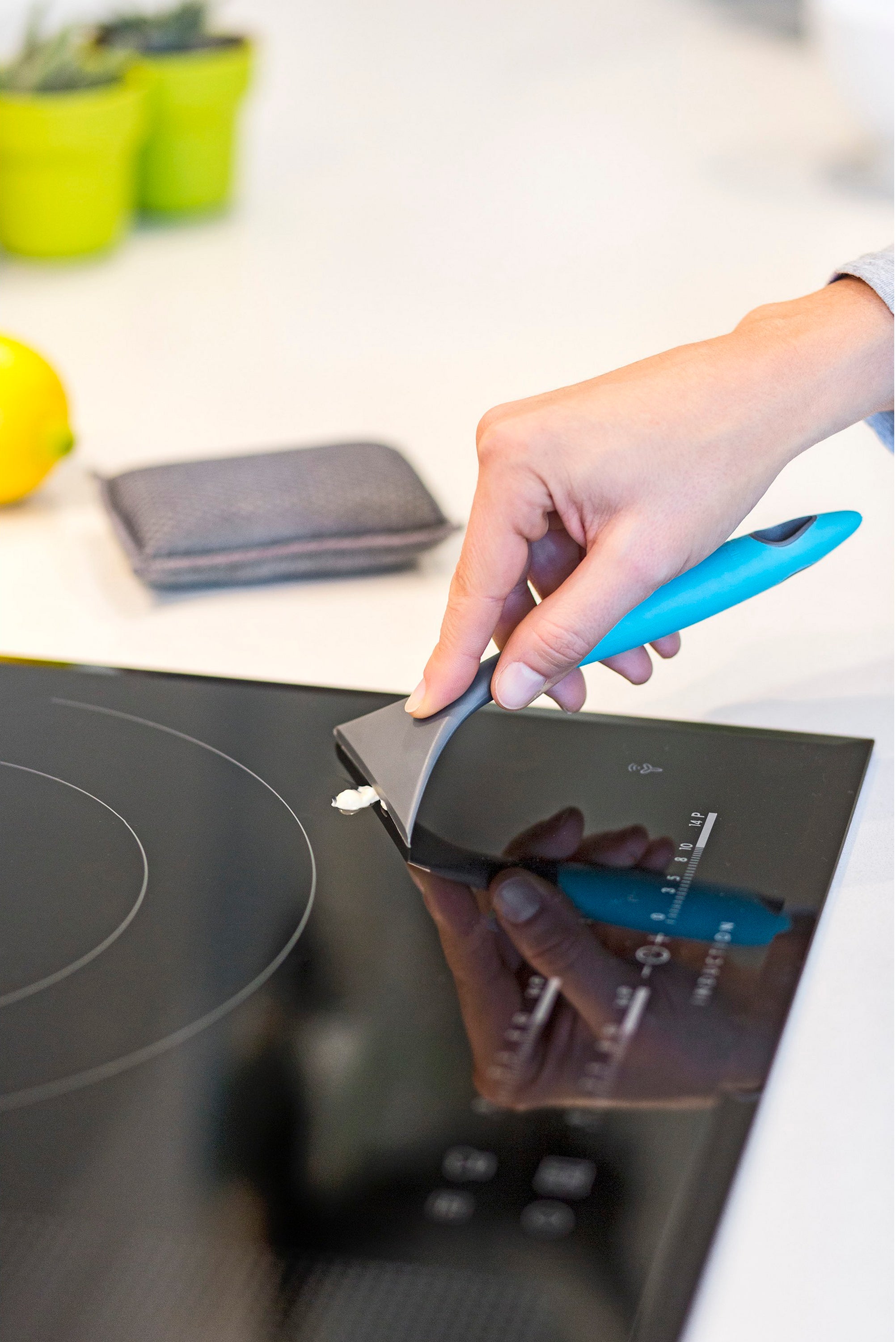 Rasqueta vitrocerámica nylon VIGAR azul y gris - 4