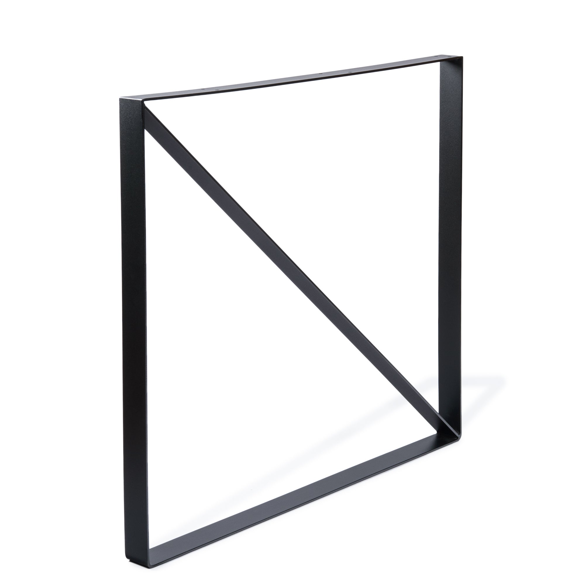 Pata fija de acero para mesas y encimeras 78 x 71,2 cm color negro