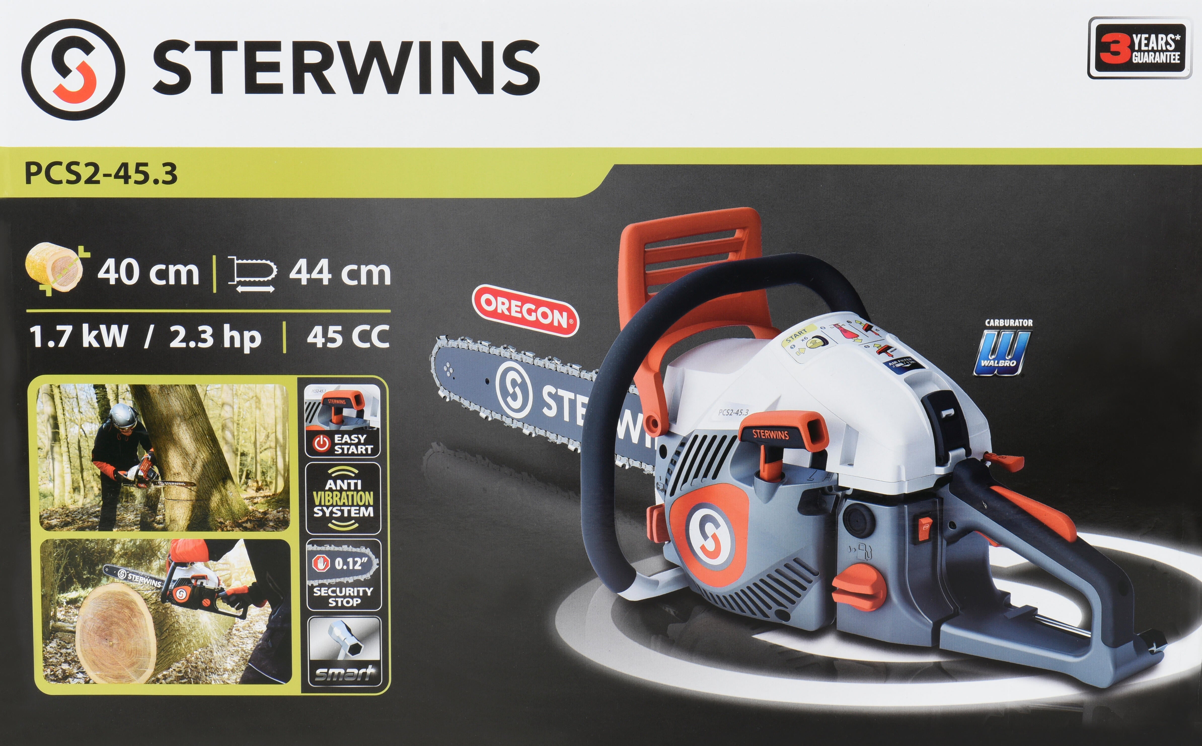 Motosega a scoppio 4 tempi STERWINS, 37.2 cc barra da 35 cm - 23