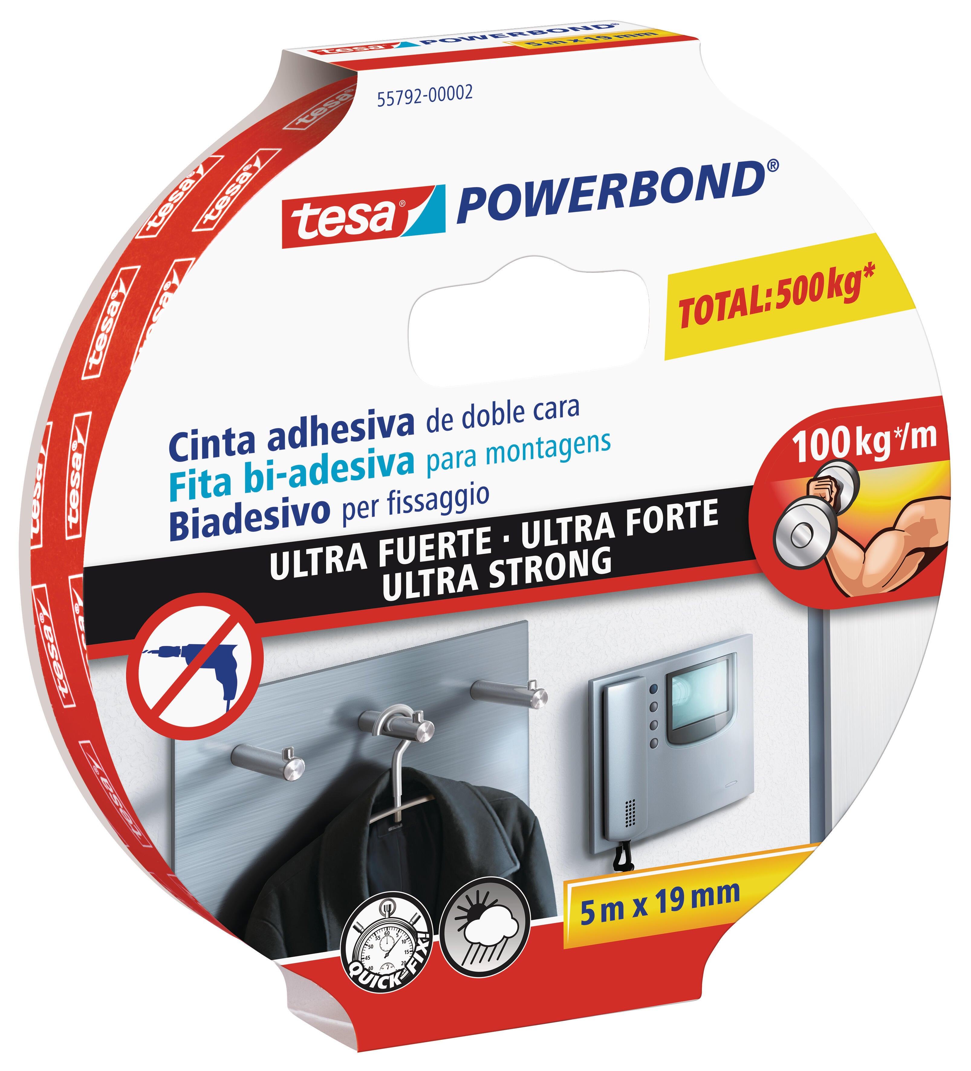 Fita dupla face ultra forte TESA POWERBOND 5MX19MM - 7