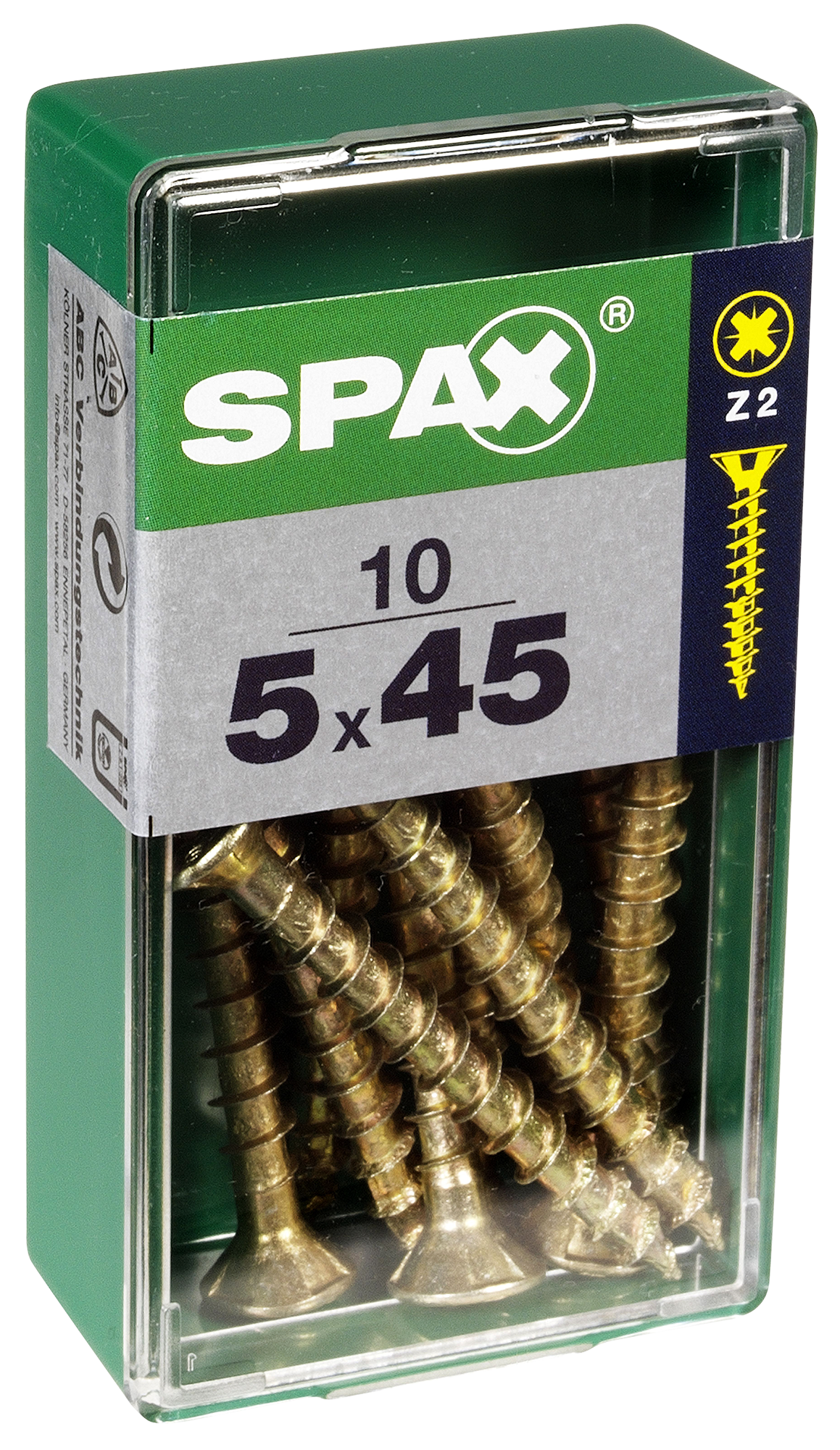 10 tornillo SPAX pozidriv con cabeza fresada, ø 5mm y 45 mm - 5