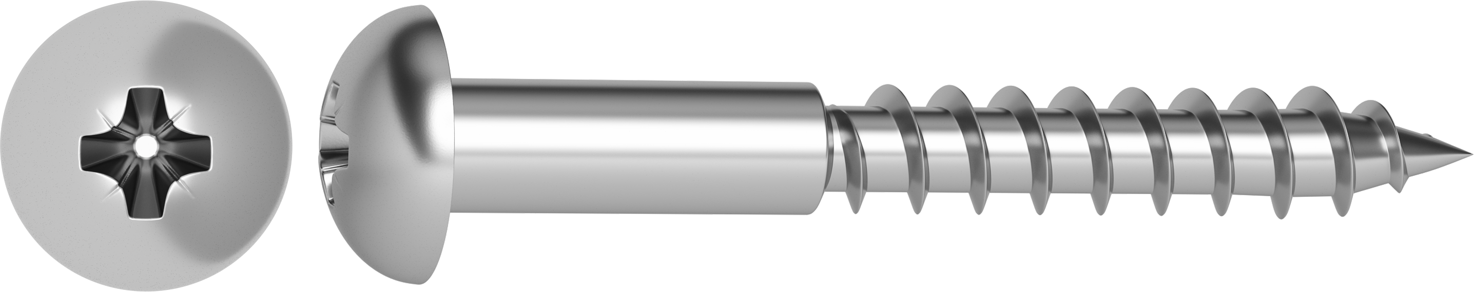 12 parafusos STANDERS REDONDO PZ INOX A4 5X30 - 3
