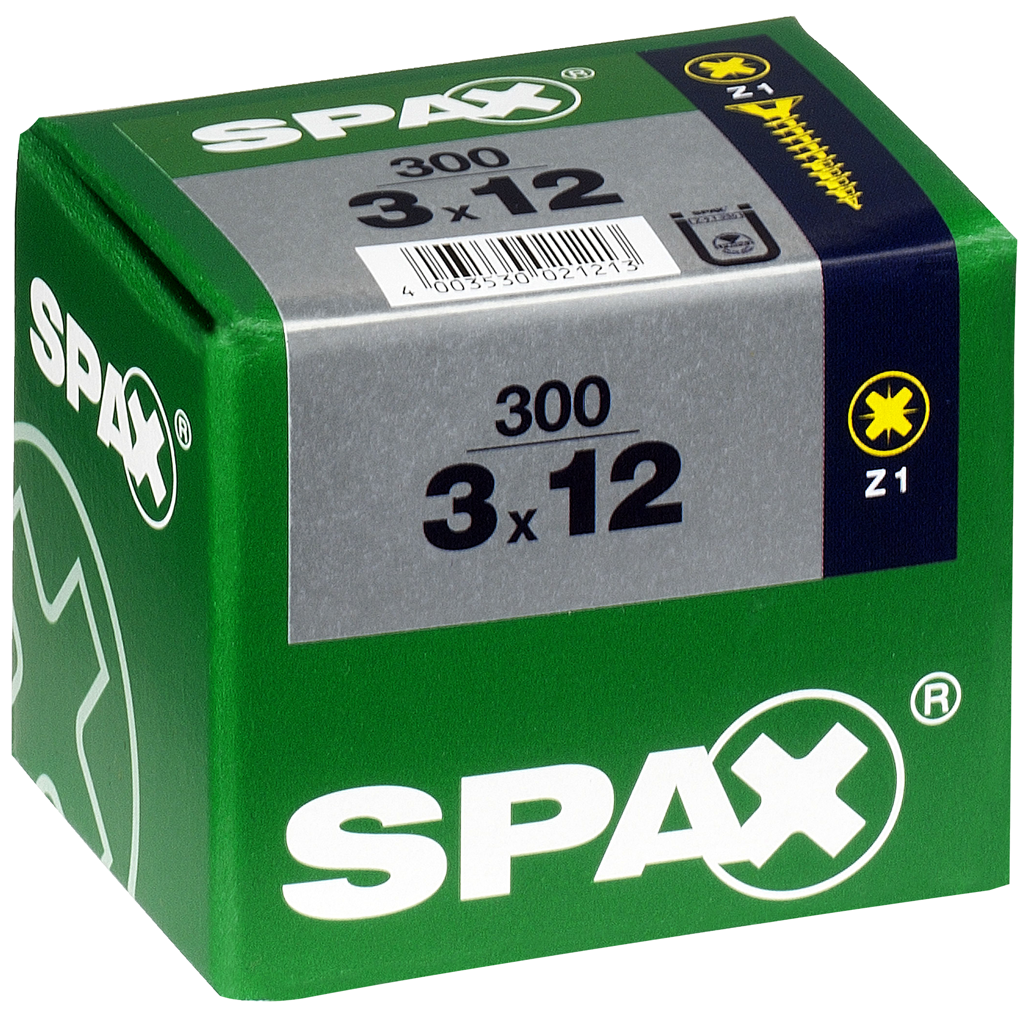 300 tornillo para madera spax pozidriv con cabeza avellanada, ø 3 x l. 12 mm