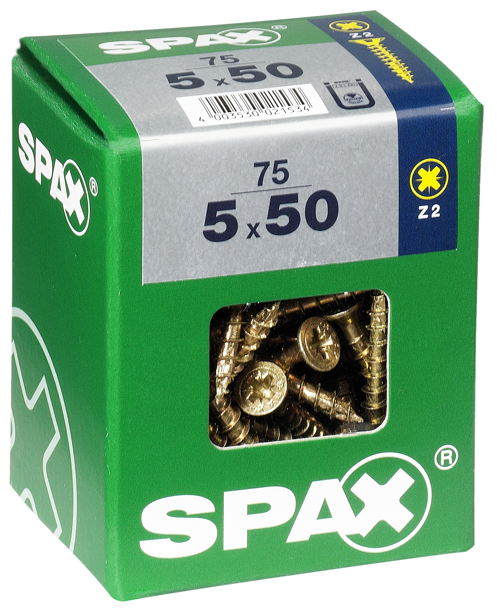 75 Tornillo para madera SPAX pozidriv con cabeza avellanada, ø 5 x L. 50 mm - 5