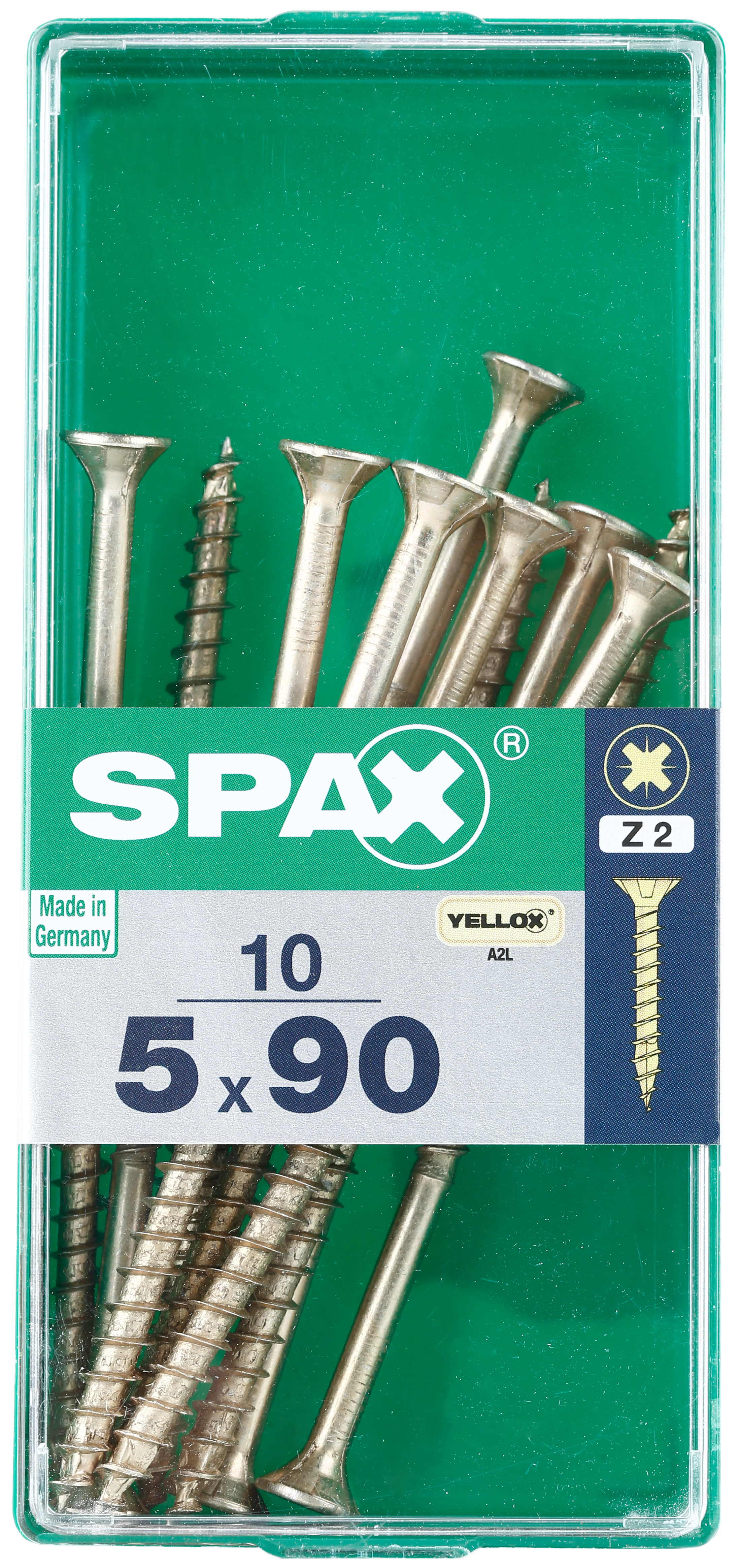 10 Tornillo para madera SPAX pozidriv con cabeza avellanada, ø 5 x L. 90 mm - 4