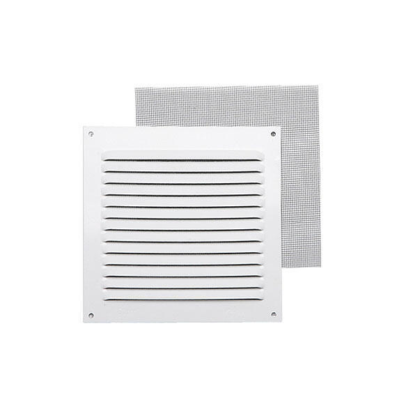 Grelha VENTILAÇÃO S/B 15X15CM ALUMÍNIO 0.6 LACADO BRANCO