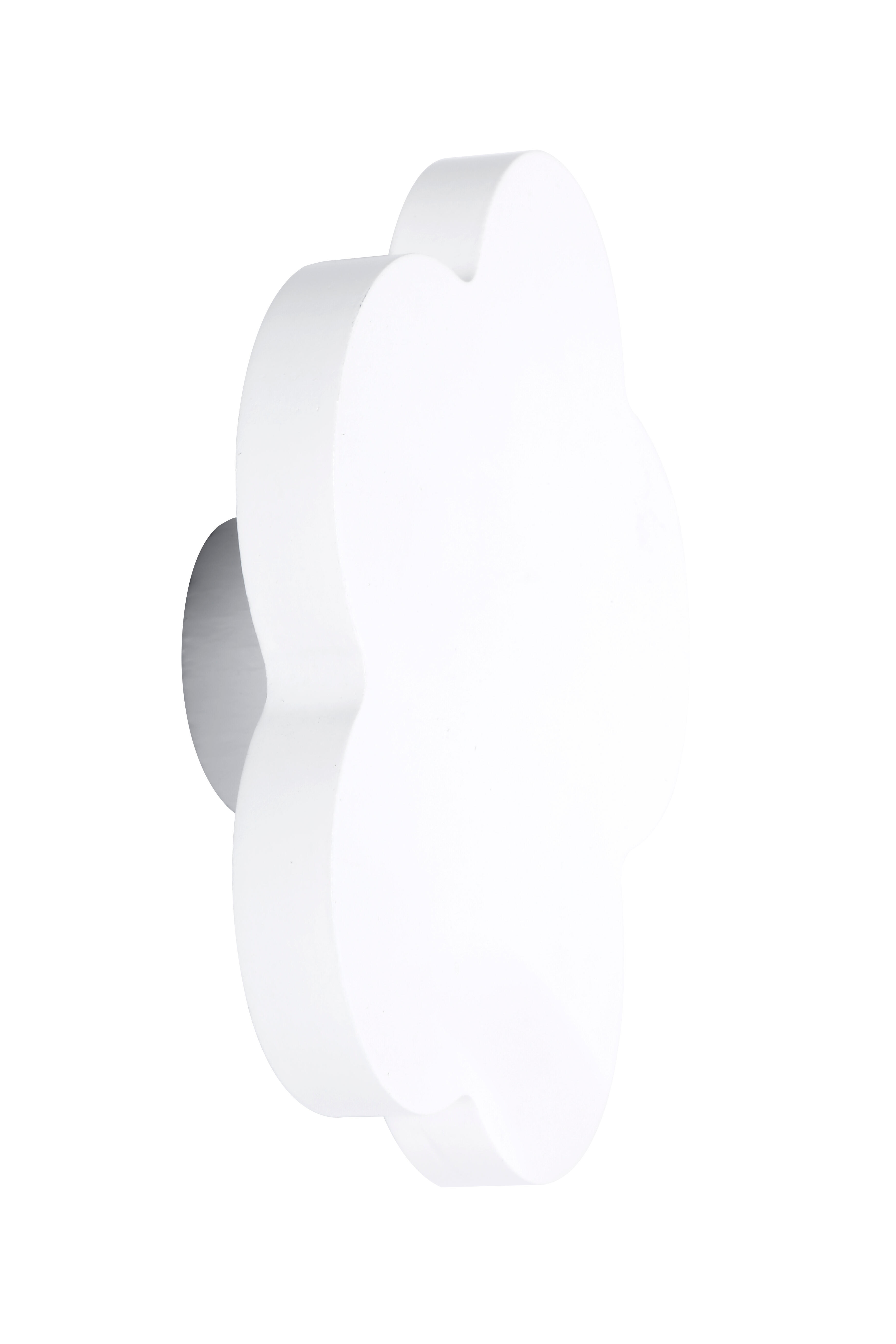 Pomo de mueble NESU en forma de nube en madera con acabado blanco, d. 25 - 2