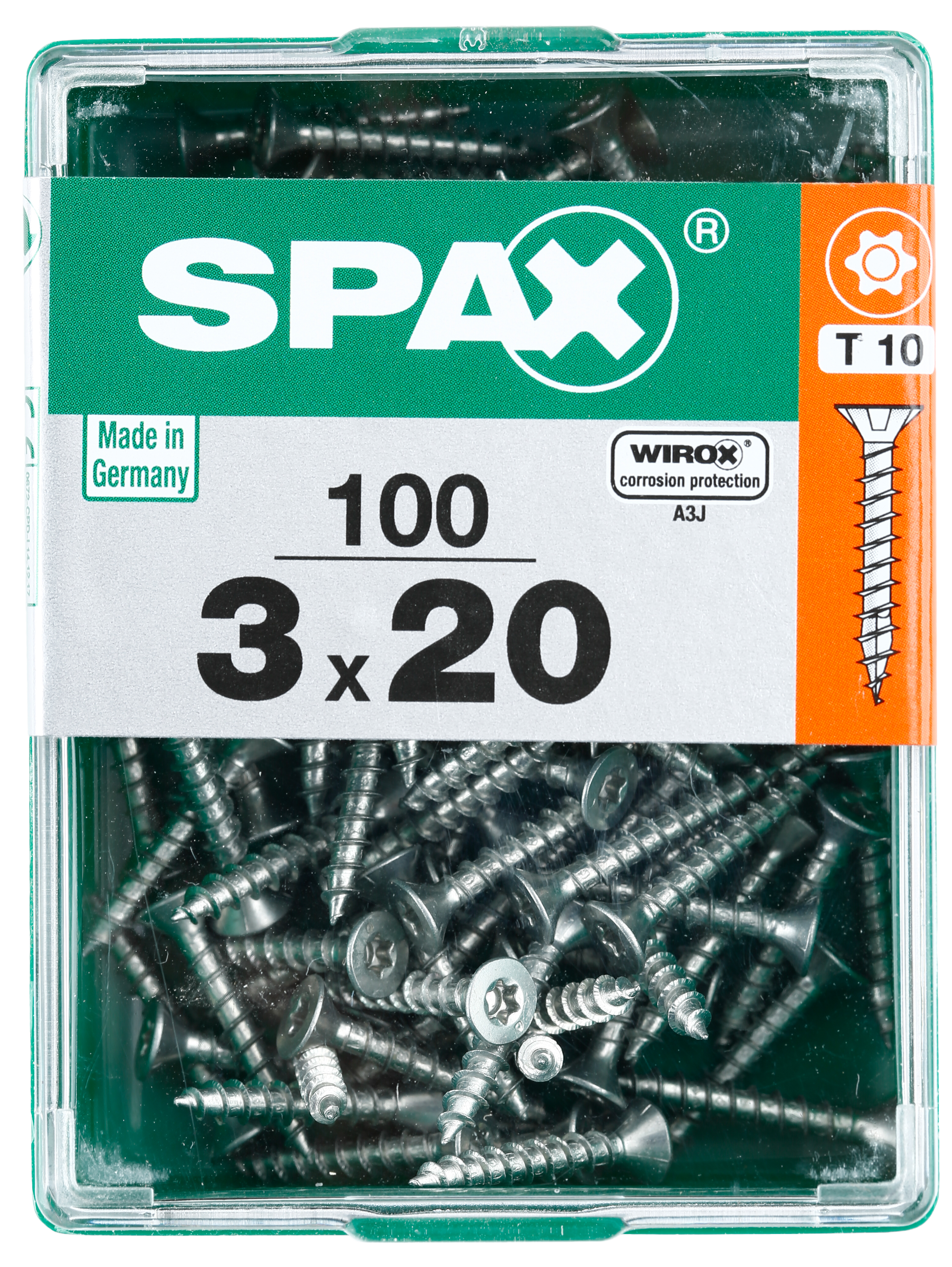 100 tornillo para madera SPAX t-star+ con cabeza fresada, ø 3mm y 20 mm - 4