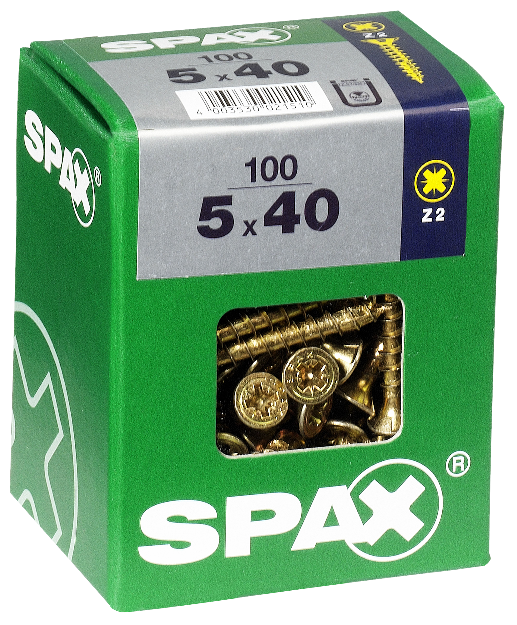 100 Tornillo para madera SPAX pozidriv con cabeza avellanada, ø 5 x L. 40 mm - 5
