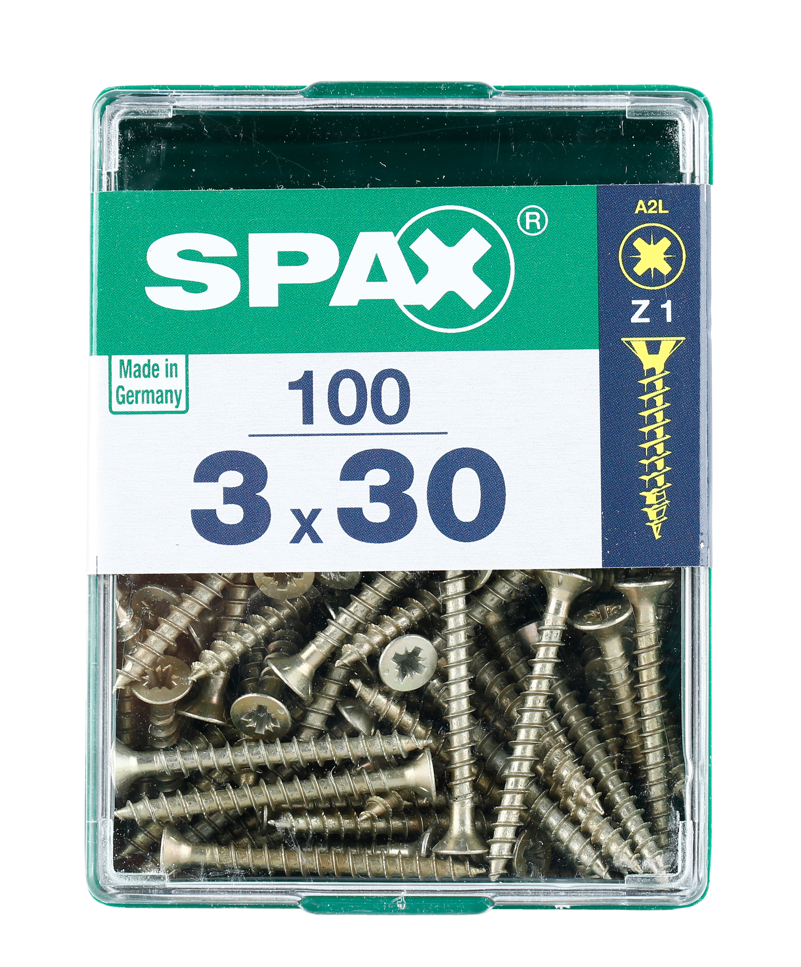 100 Tornillo para madera SPAX pozidriv con cabeza avellanada, ø 3 x L. 30 mm - 4