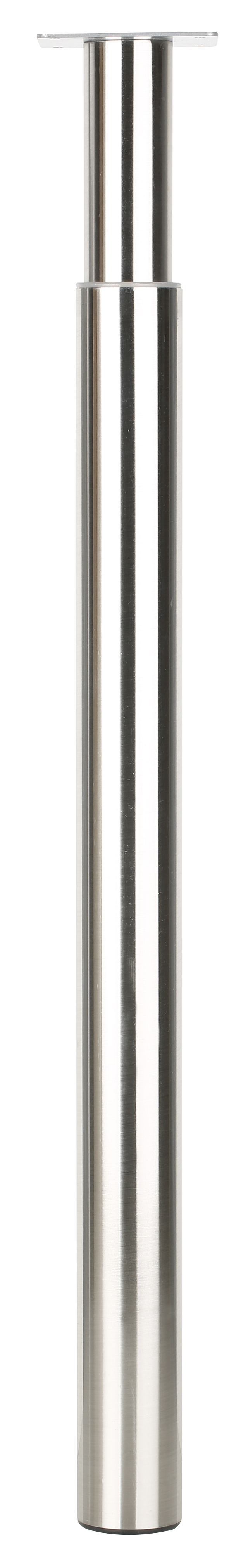 Pata para mesa de acero con altura regulable color gris altura 70-110 cm
