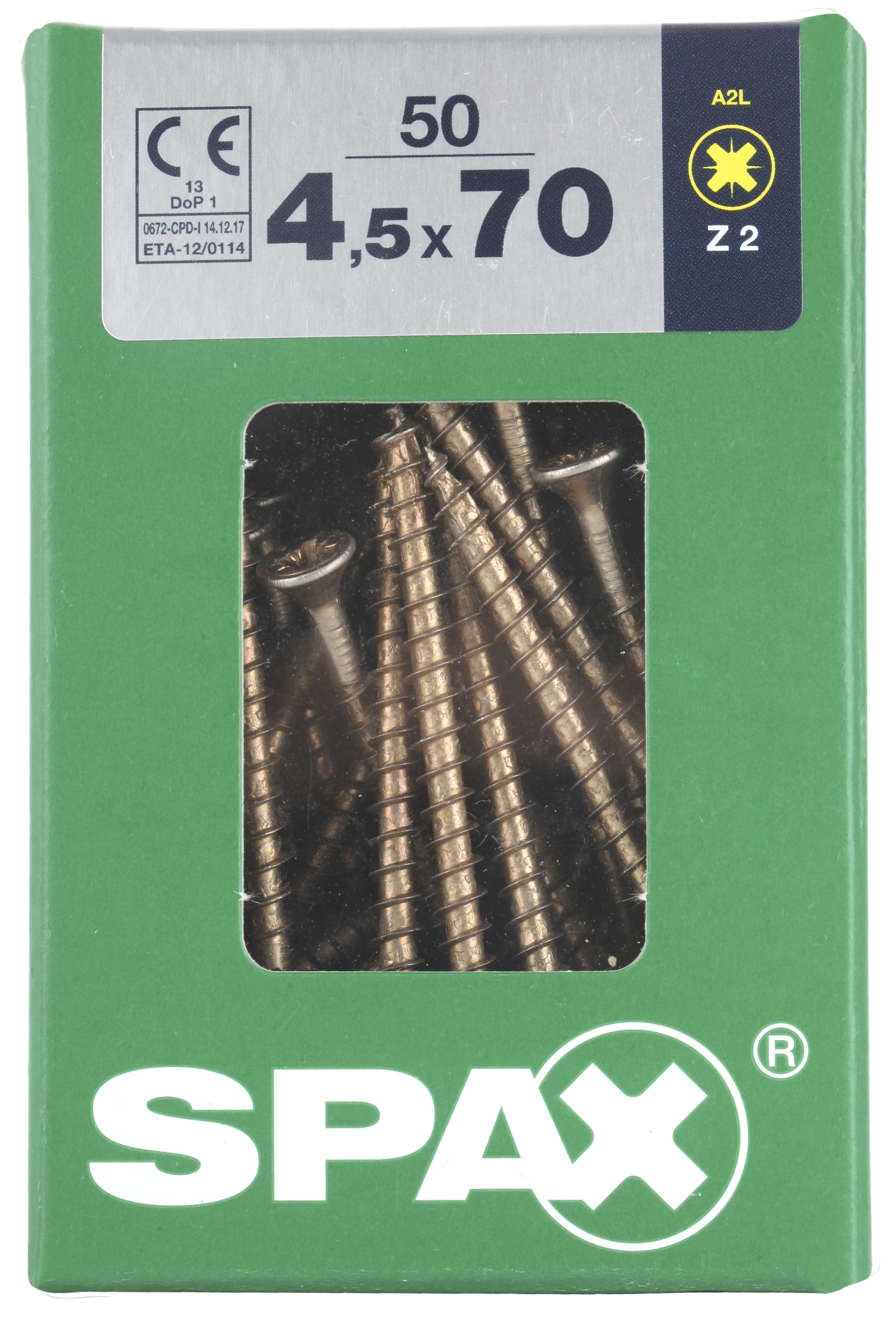 50 Tornillo para madera SPAX pozidriv con cabeza avellanada, ø 4.5 x L. 70 mm - 5