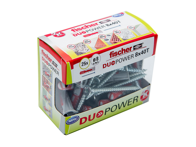 25 buchas DUOPOWER 8X40MM COM PARAFUSO