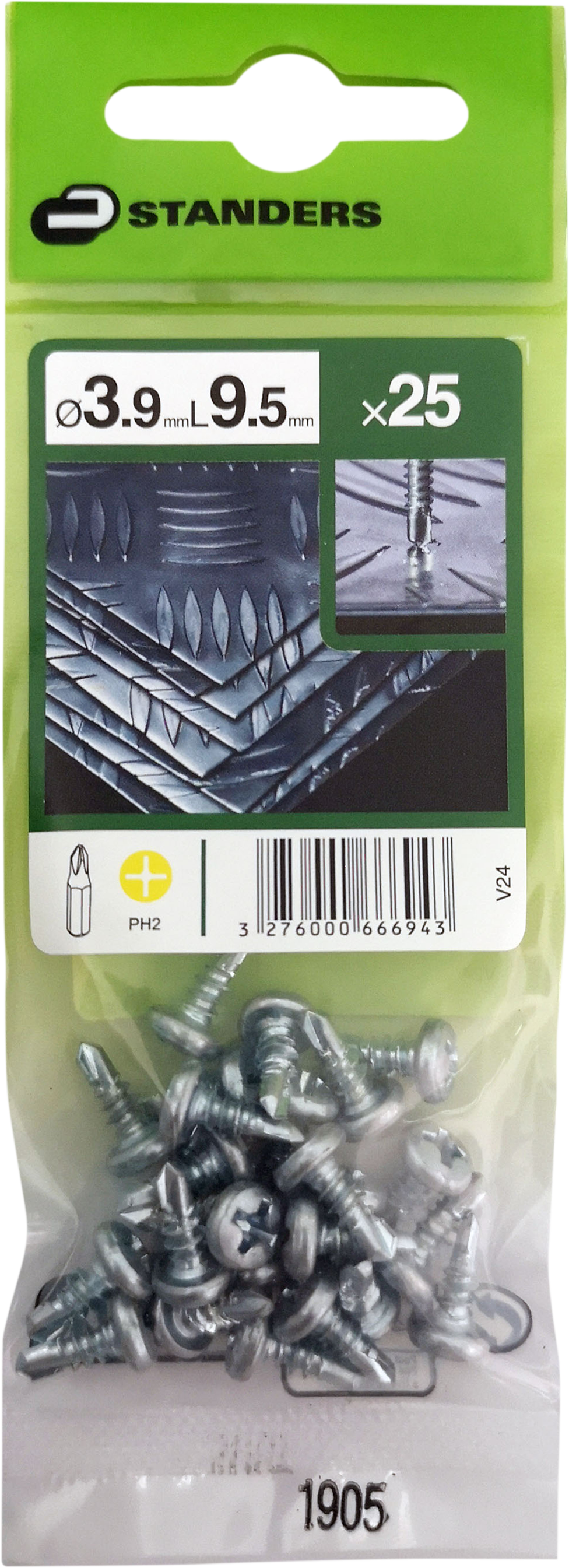 25 Tornillo para metal STANDERS phillips con cabeza abombada, ø 3.9 x L. 9.5 mm - 4